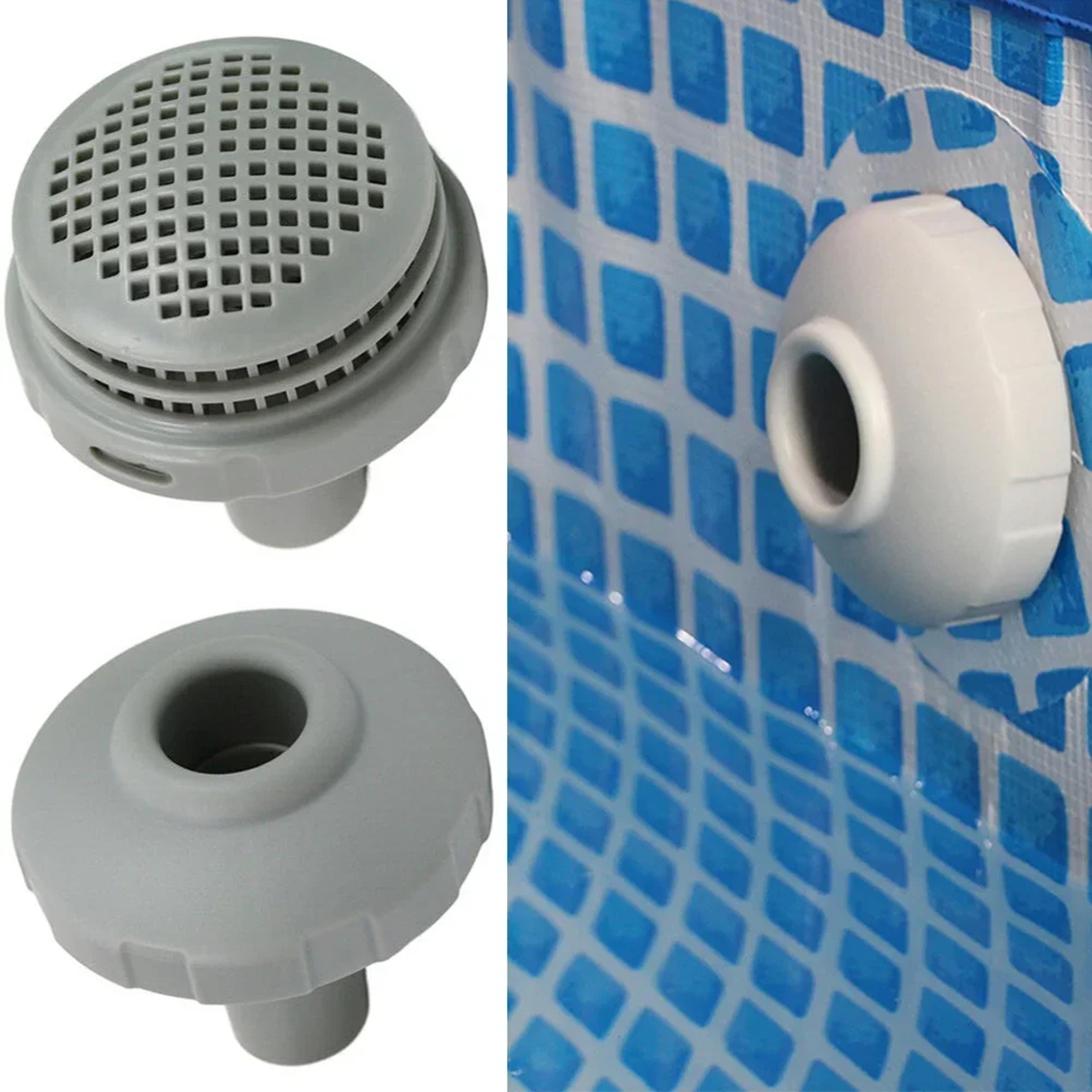 pool water jet connector kit with hose inlet nozzle & strainer fittings