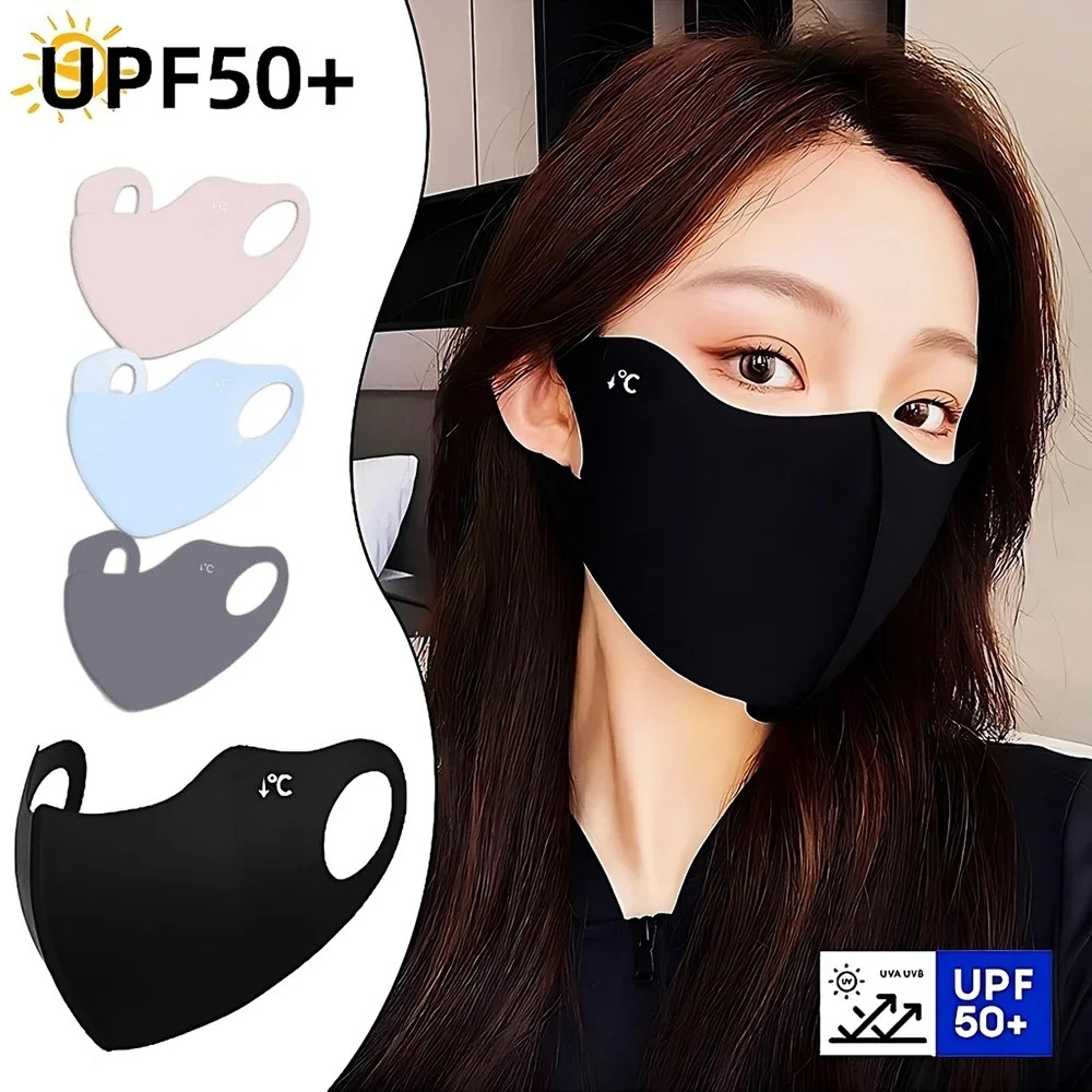 coolshield ice silk uv protection face cover for women