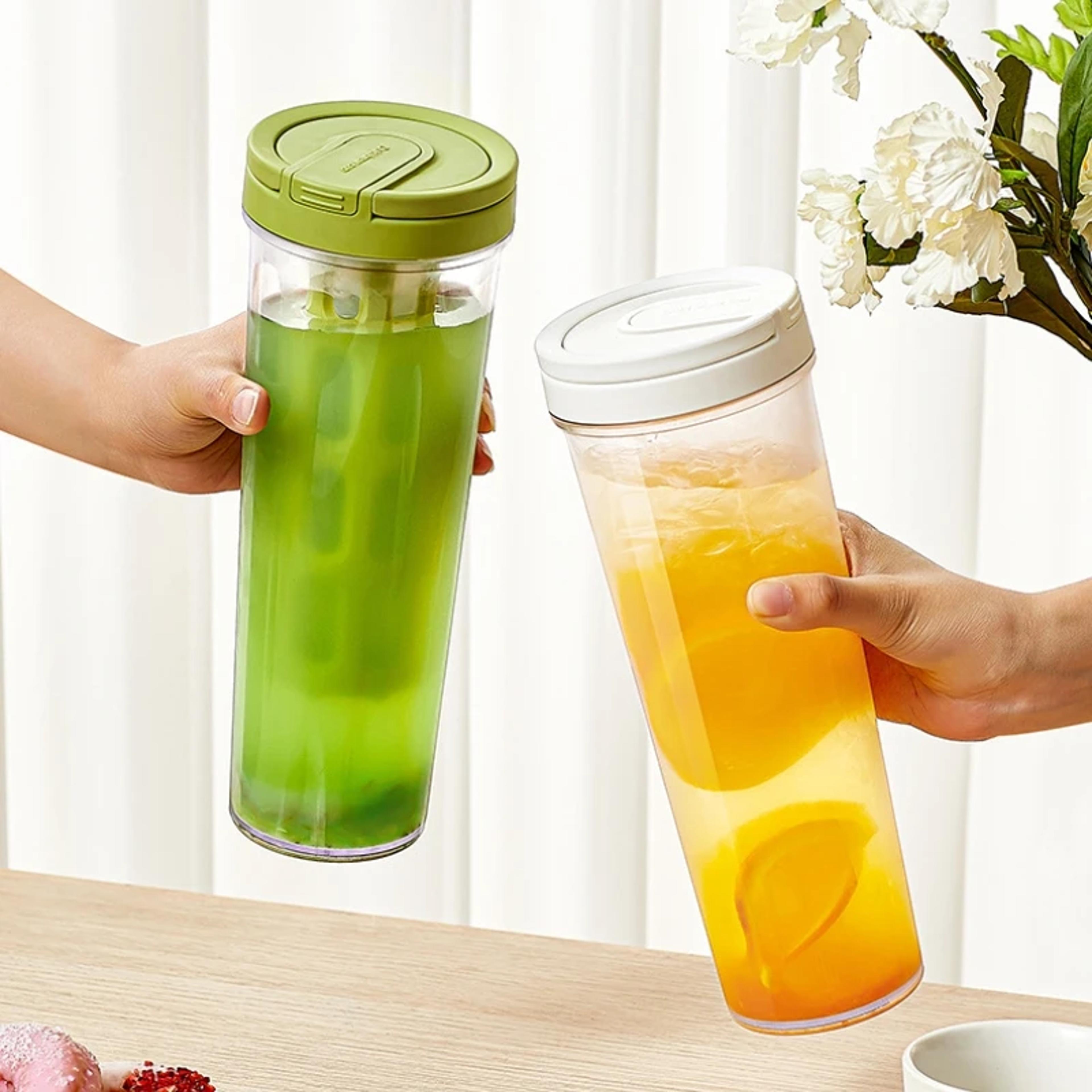 portable cold brew coffee maker pitcher leakproof iced coffee, tea & fruit infuser jug