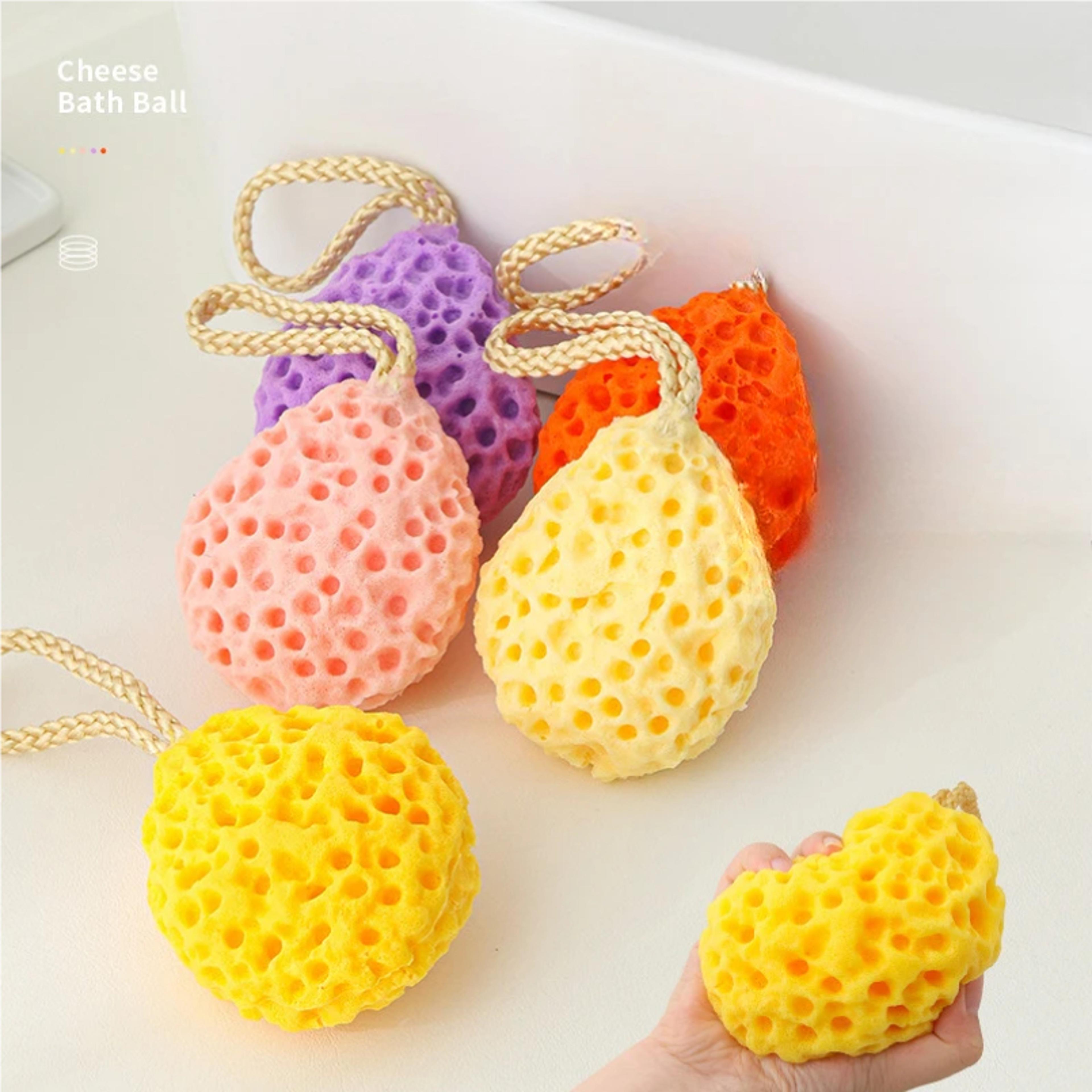 honeycomb kids bath sponge scrubber soft foaming shower puff