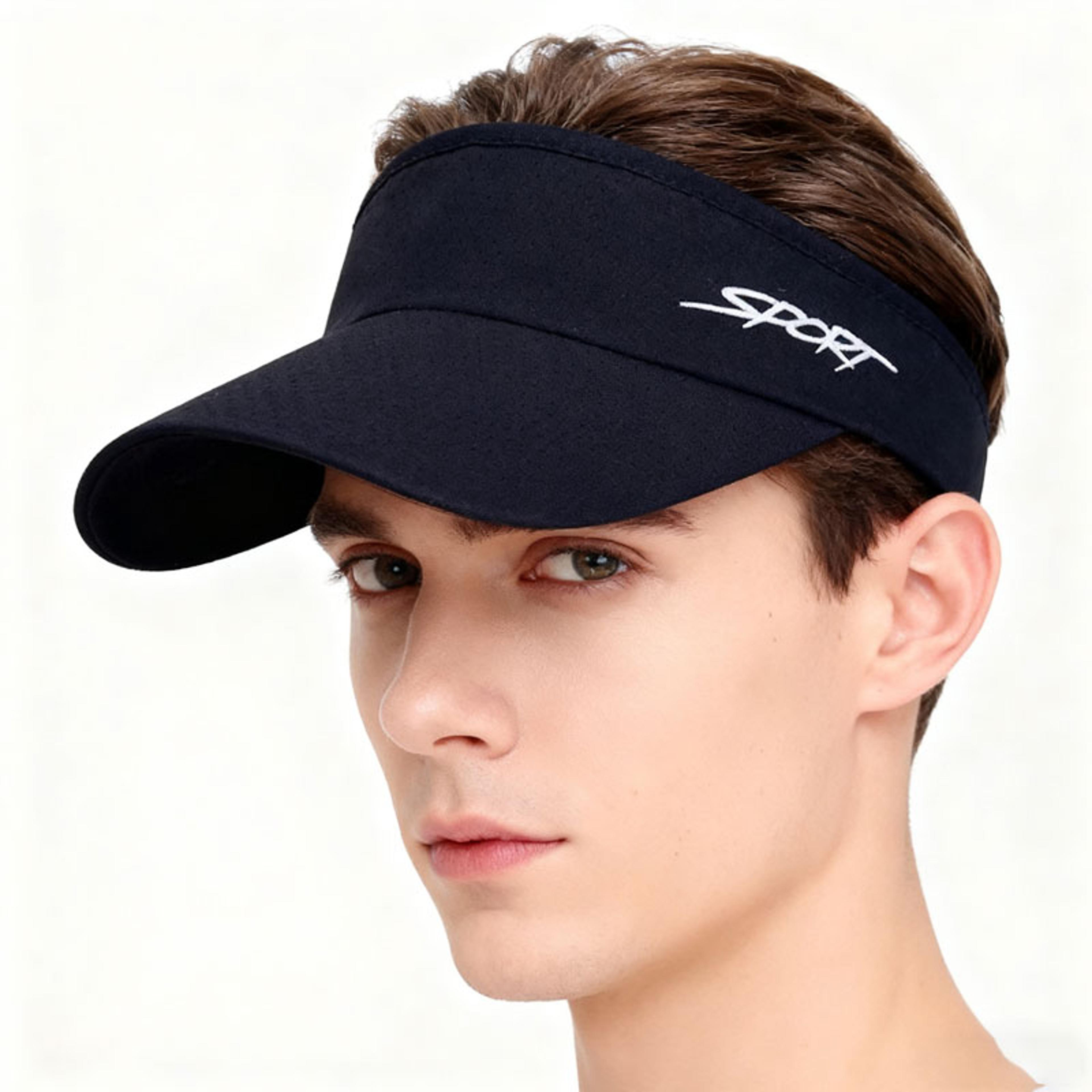 uv shield open top sports visor cap for running, tennis & outdoor training