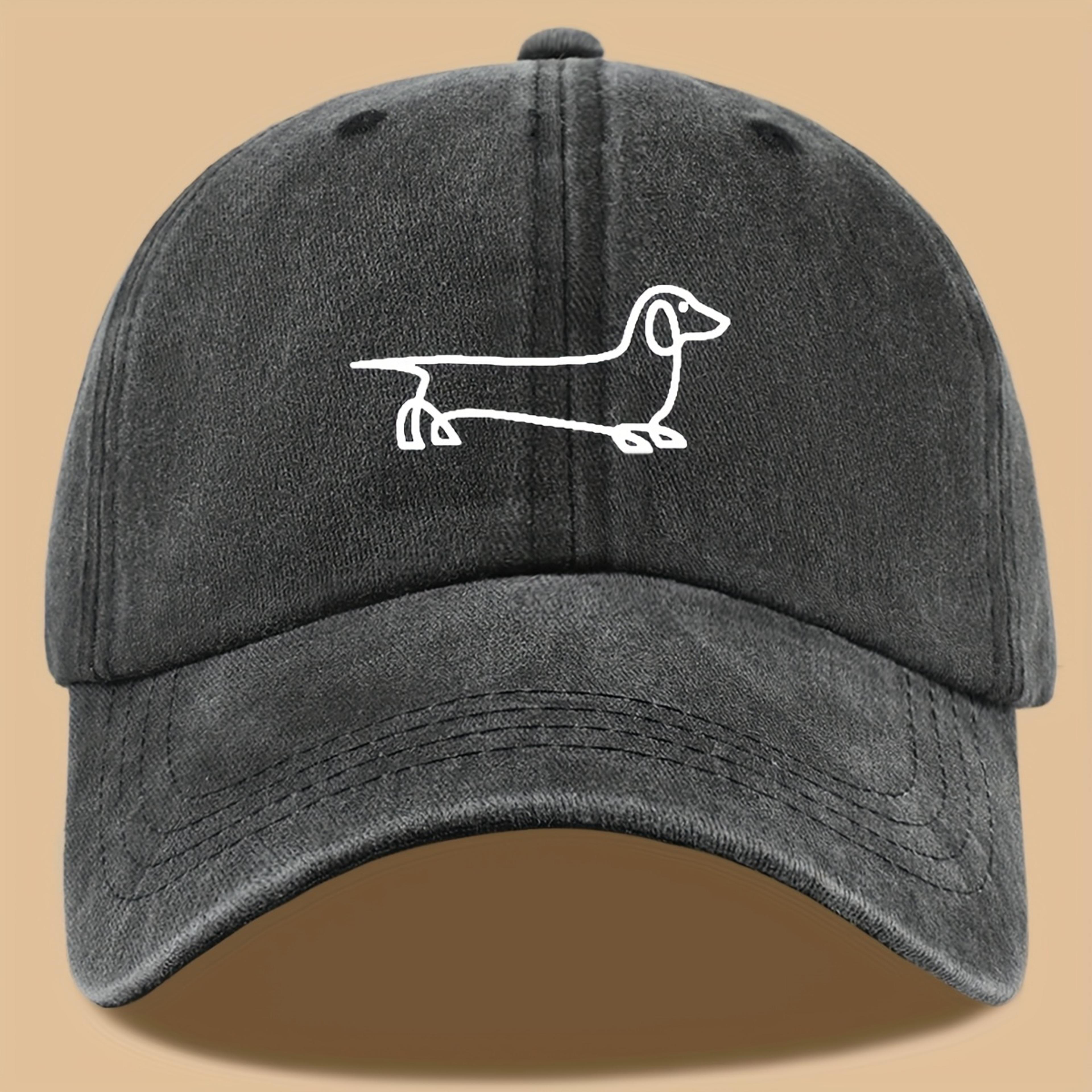 dog lover embroidered baseball cap adjustable dog print baseball cap for outdoor adventures