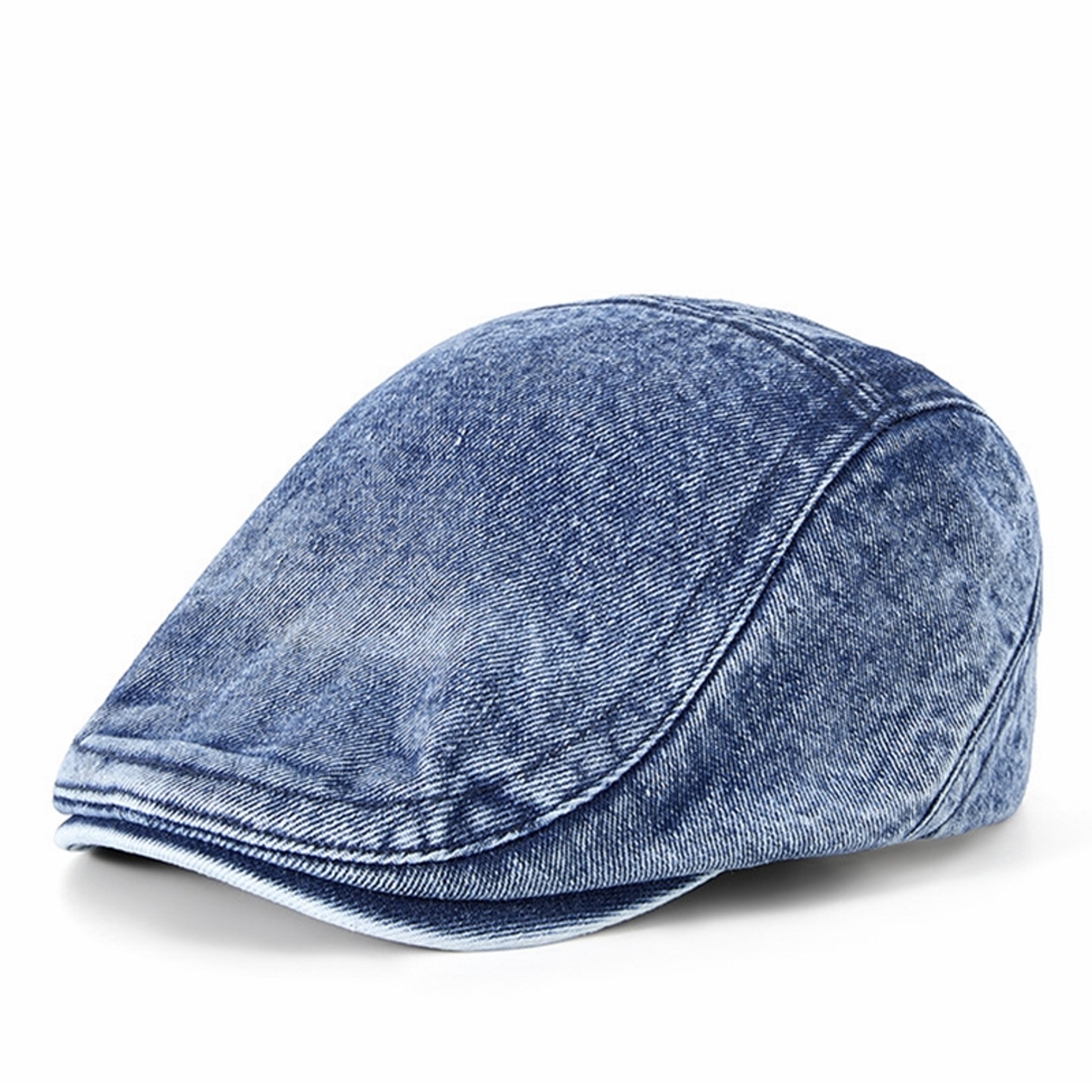 vintage denim newsboy cap washed gatsby hat flat ivy cabbie cap for men & women