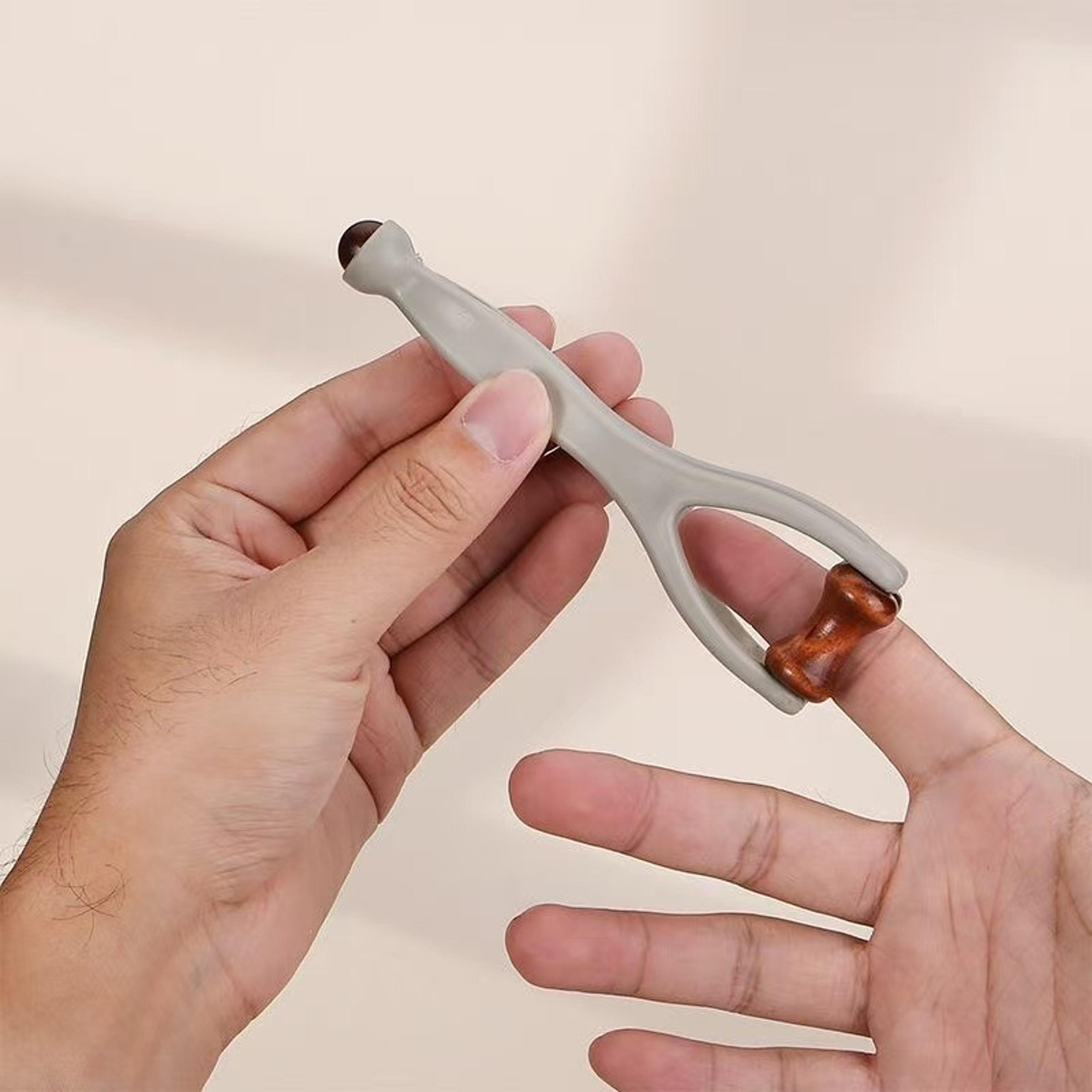 wooden finger & hand massager roller for carpal tunnel relief and wrist stress relief tool
