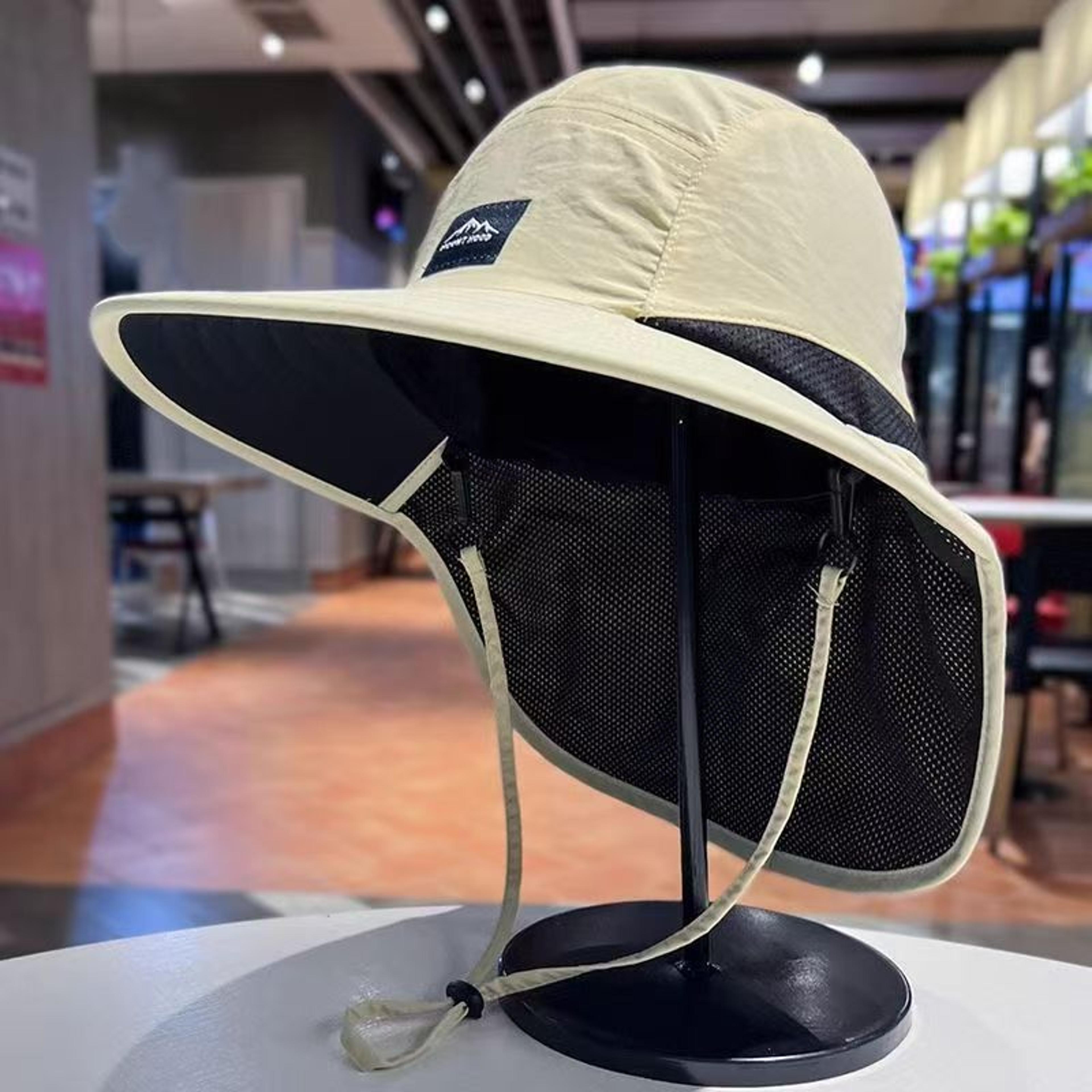 wide brim sun hat with neck flap waterproof quick dry breathable fishing hat for hiking & outdoor adventures