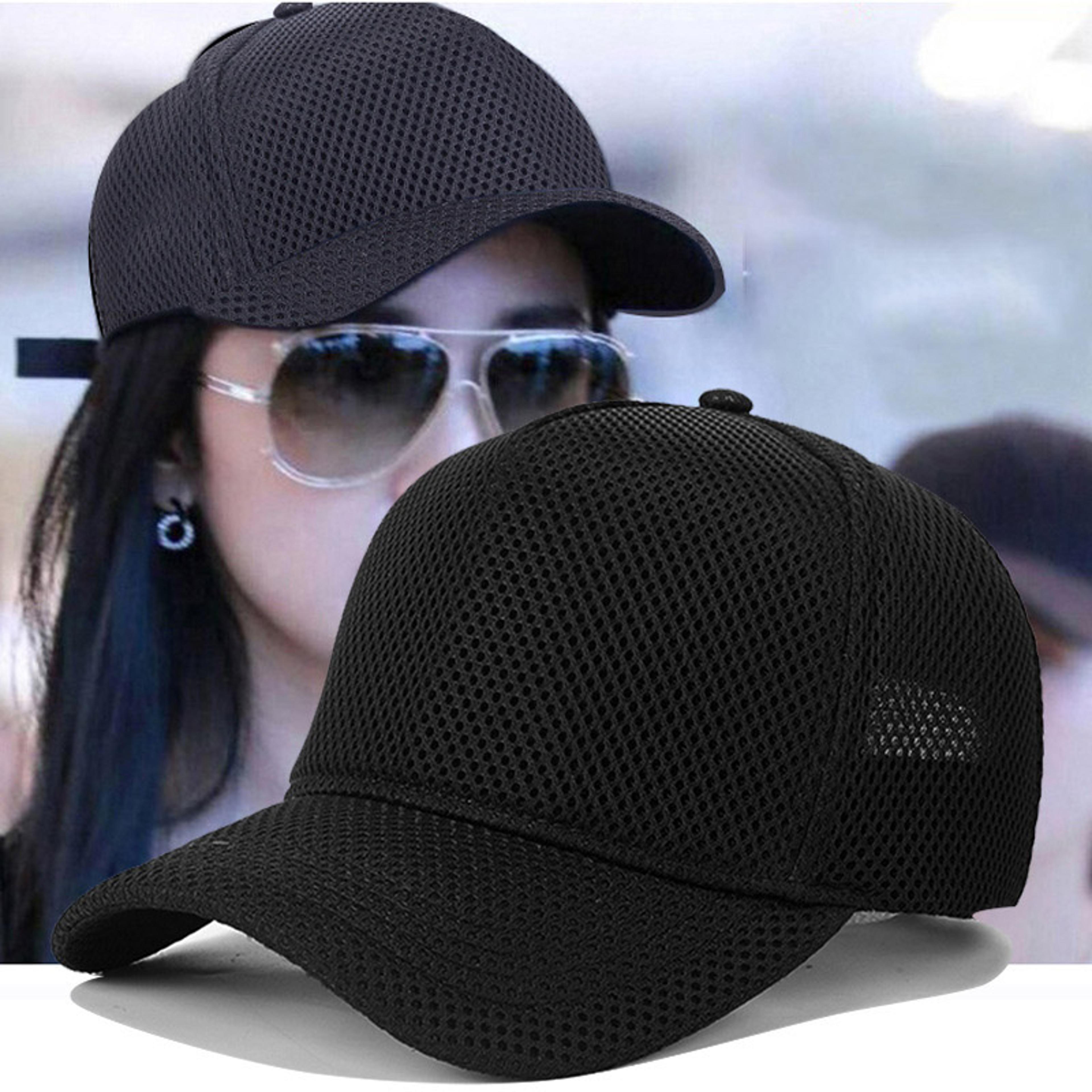 breathable mesh baseball cap for big heads adjustable sun hat for men & women