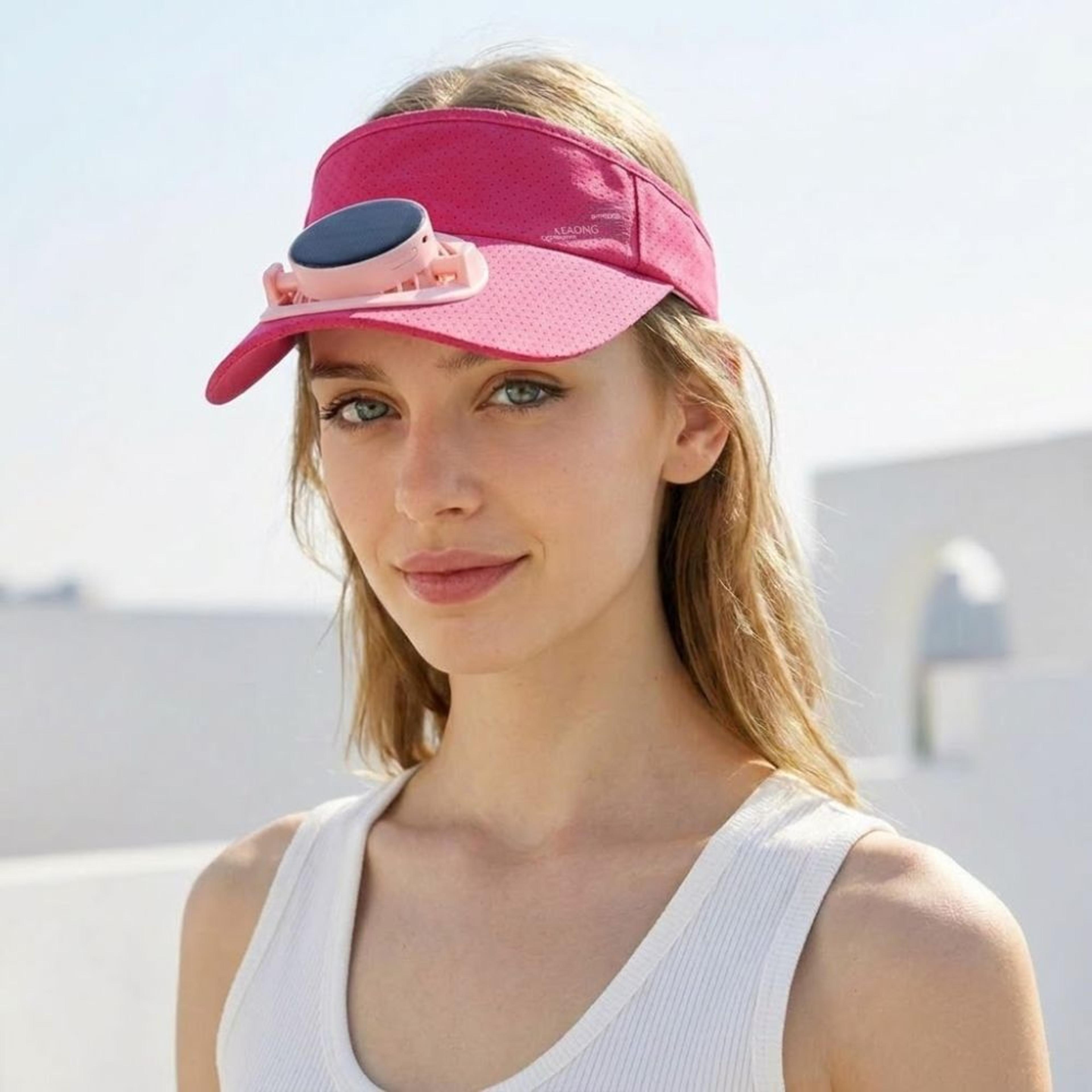 solar fan hat with usb rechargeable cooling & uv protection for outdoor adventures