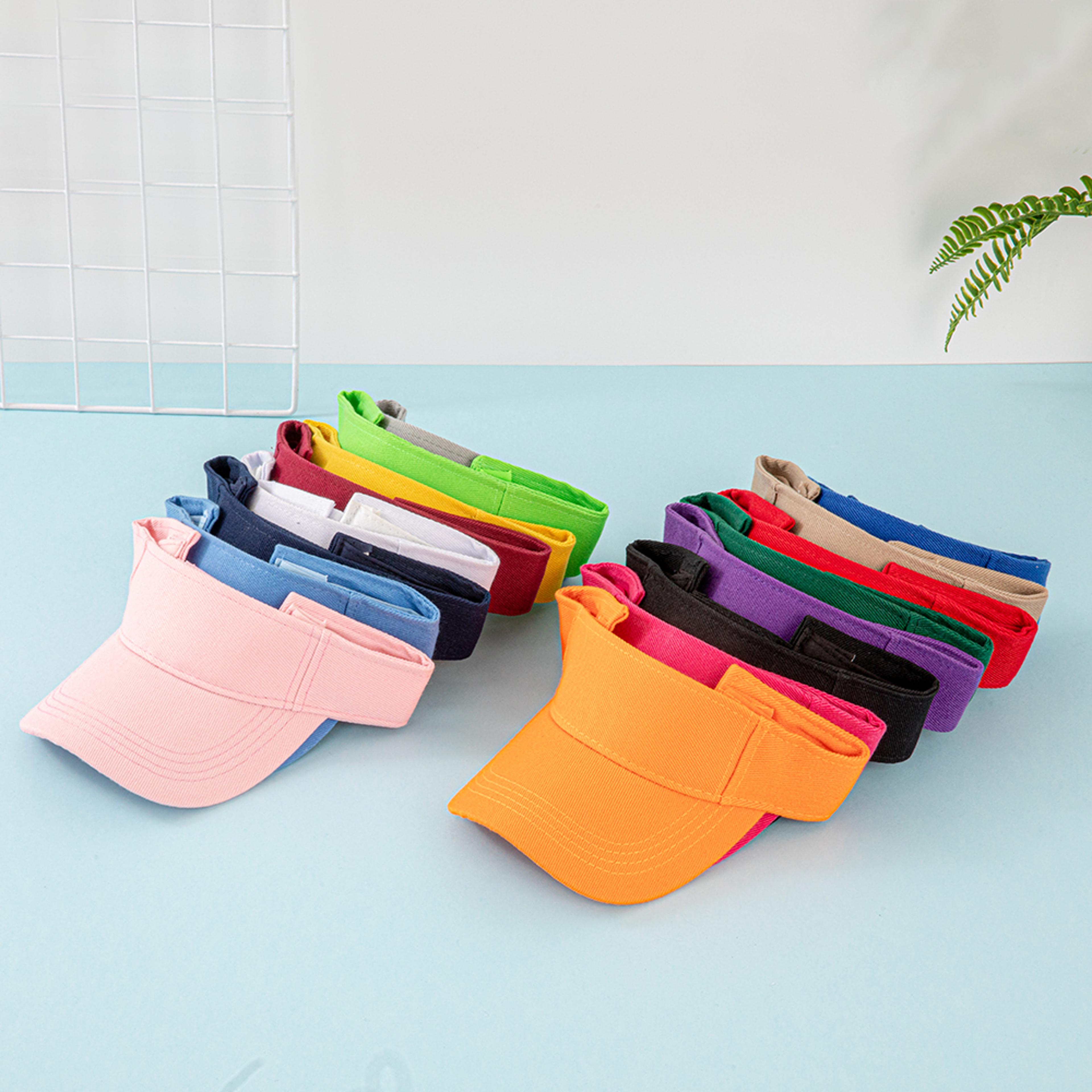 adjustable cotton sun visor hat for women & men | sports visor cap for golf, running & beach