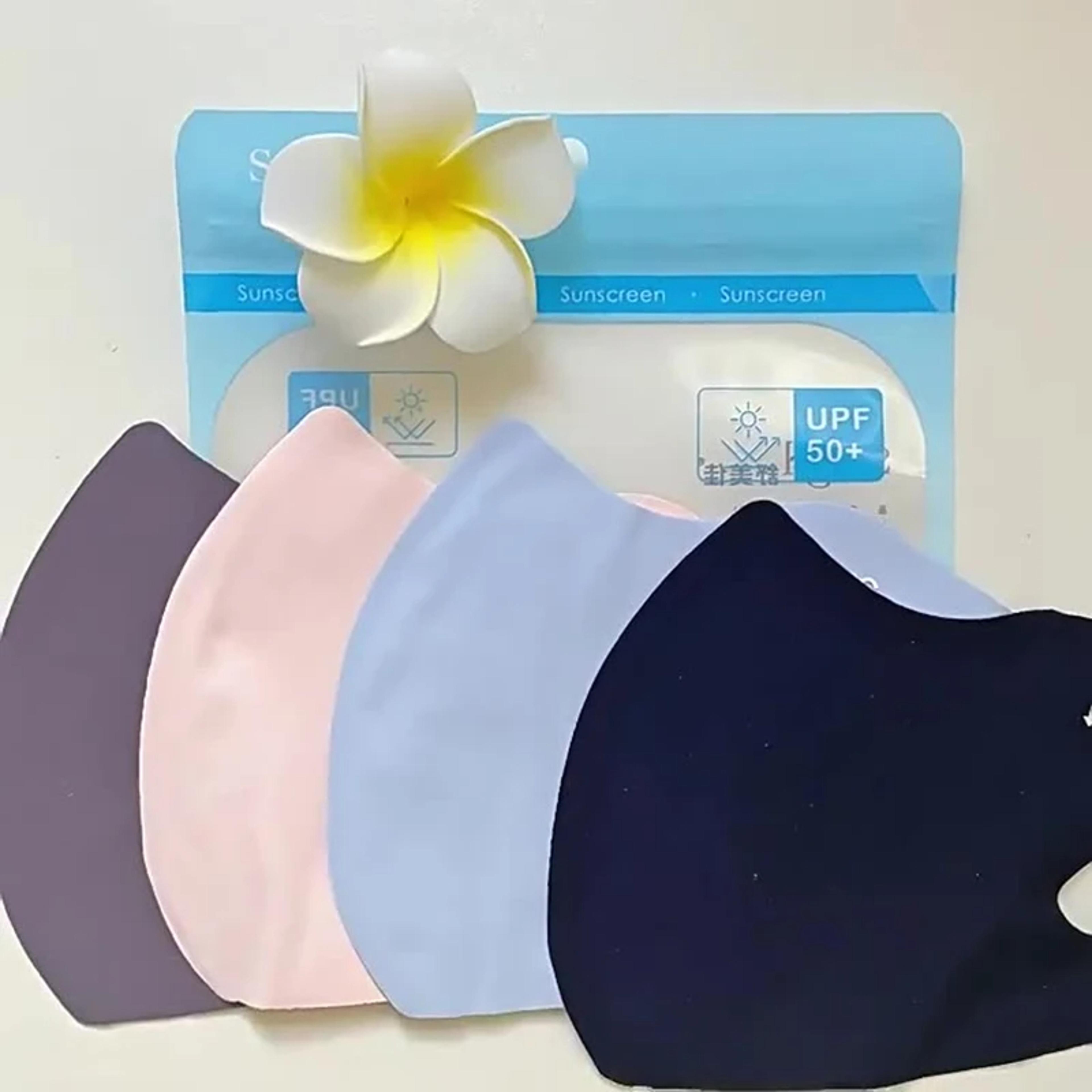 cooling ice silk uv face mask for women breathable sun protection face cover