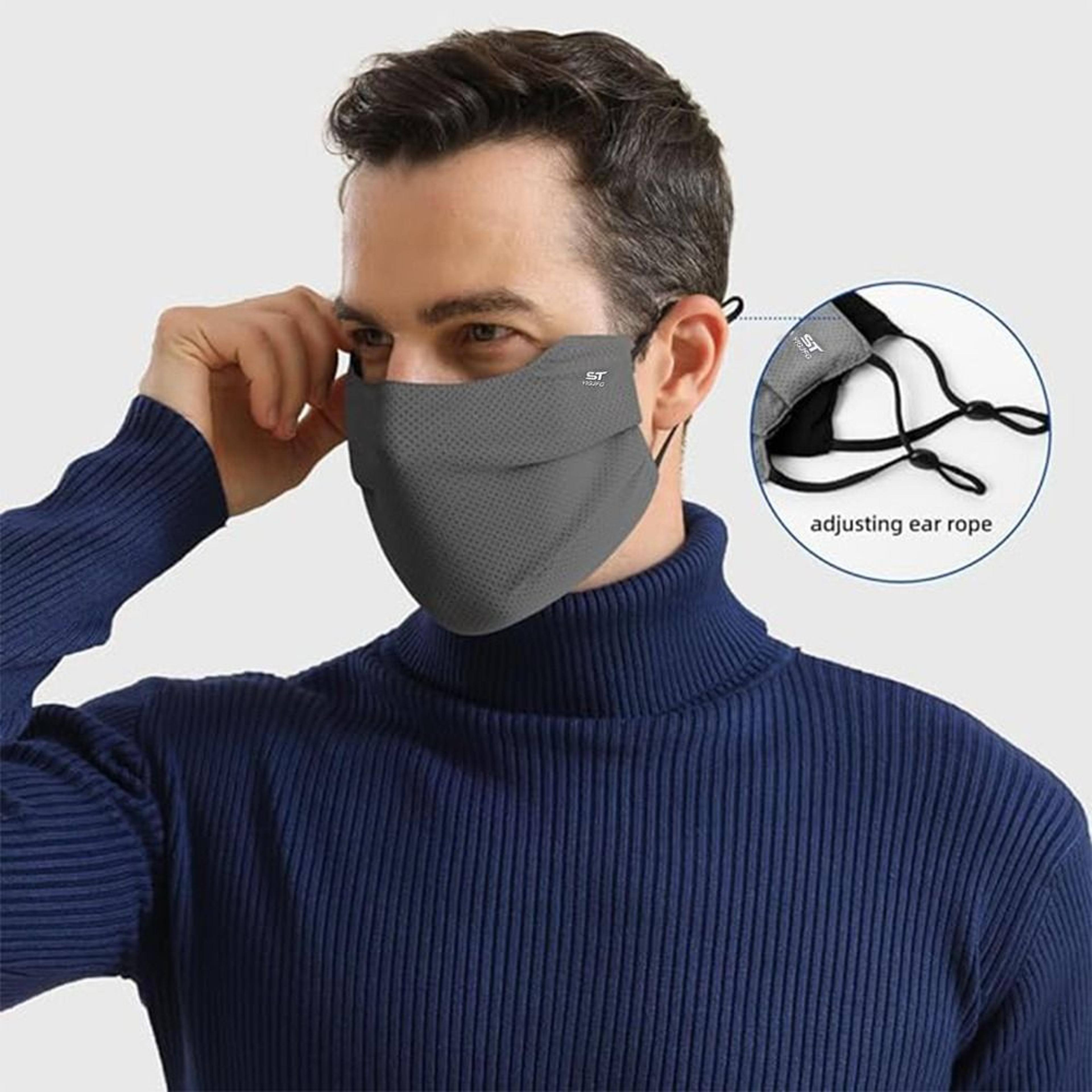 cooling uv face mask breathable ice silk face cover for sun protection, cycling & outdoor sports