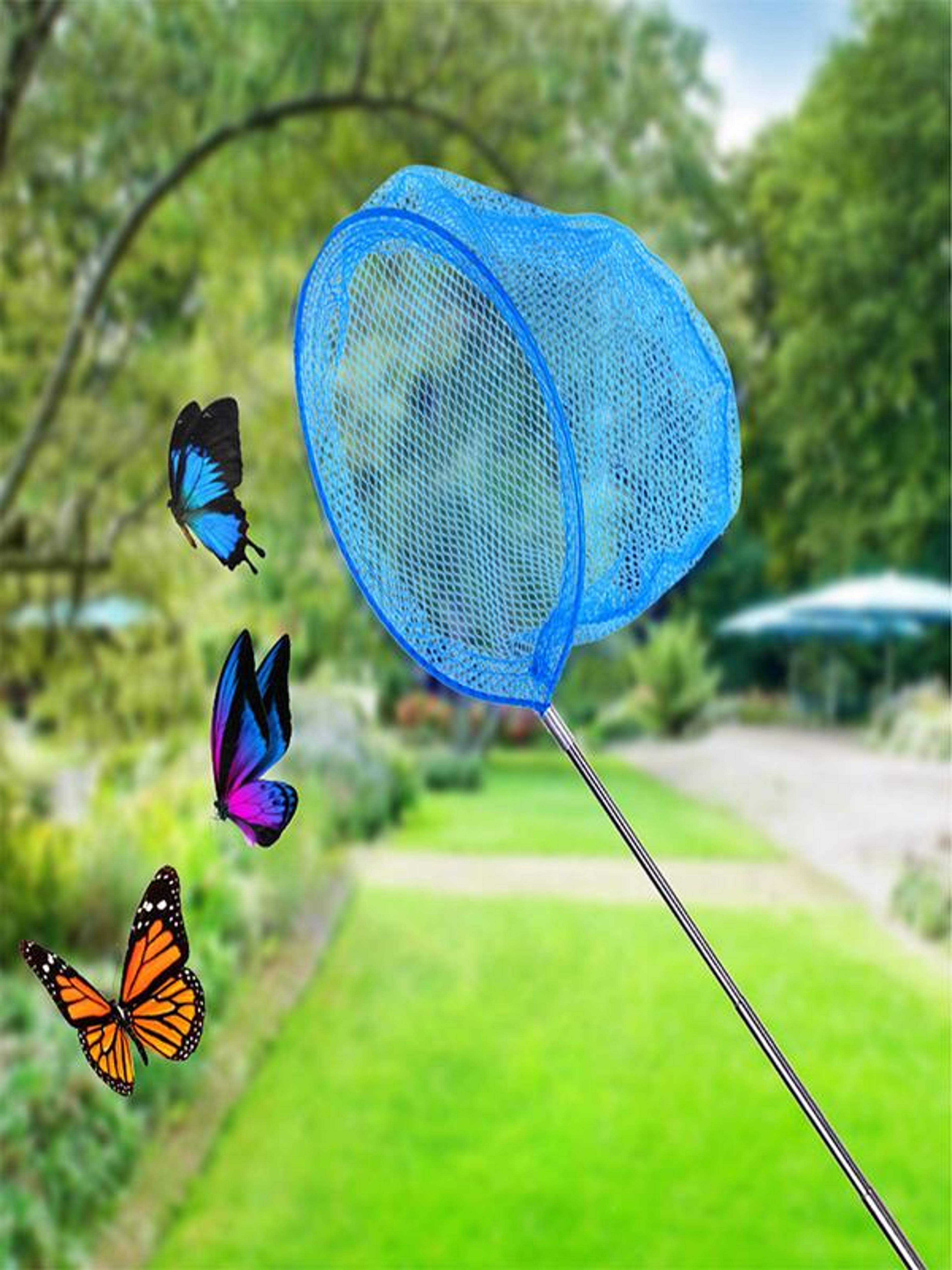 telescopic pool skimmer net with extendable handle for fast leaf & debris removal