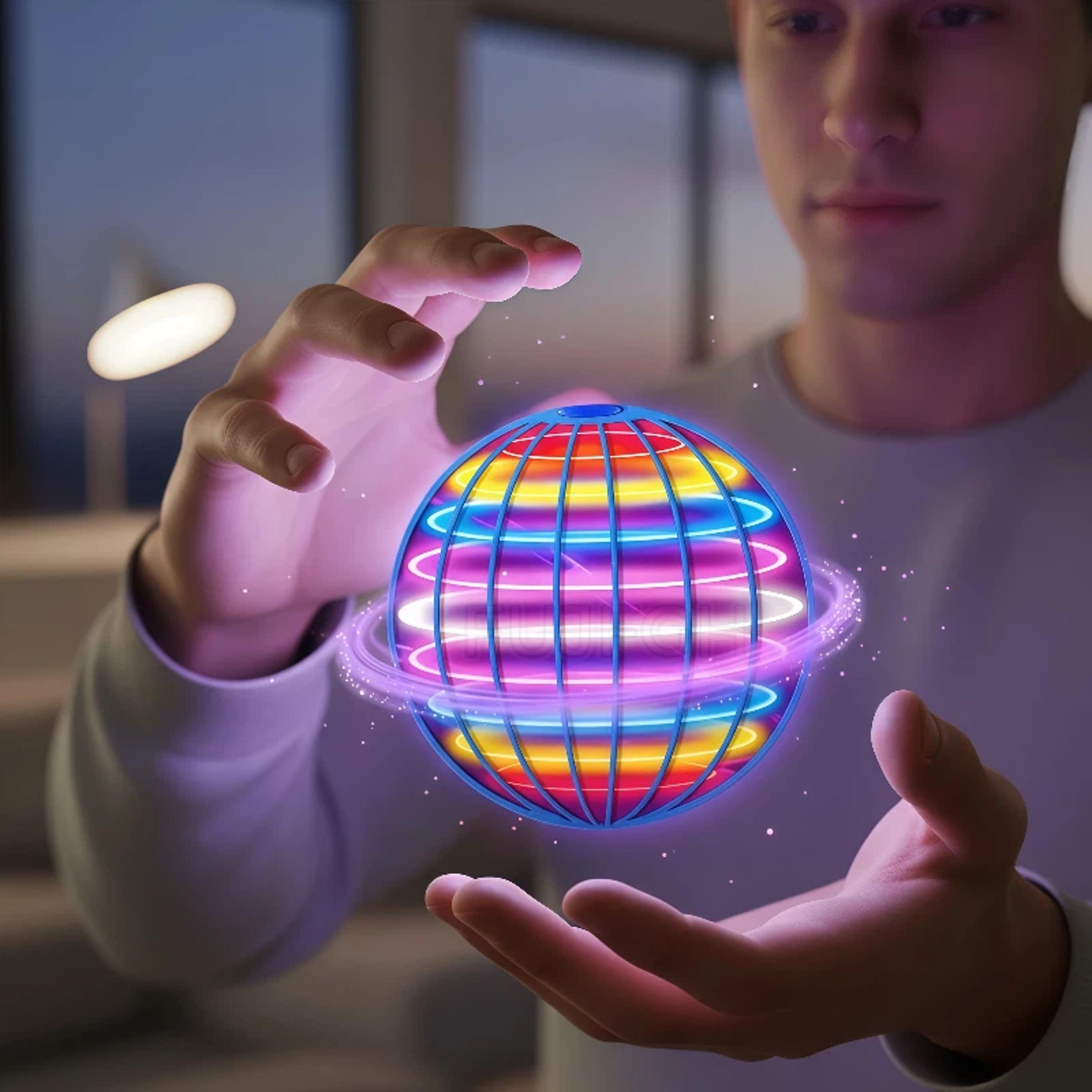 hand controlled led flying ball toy 360° hover spinner for indoor & outdoor fun