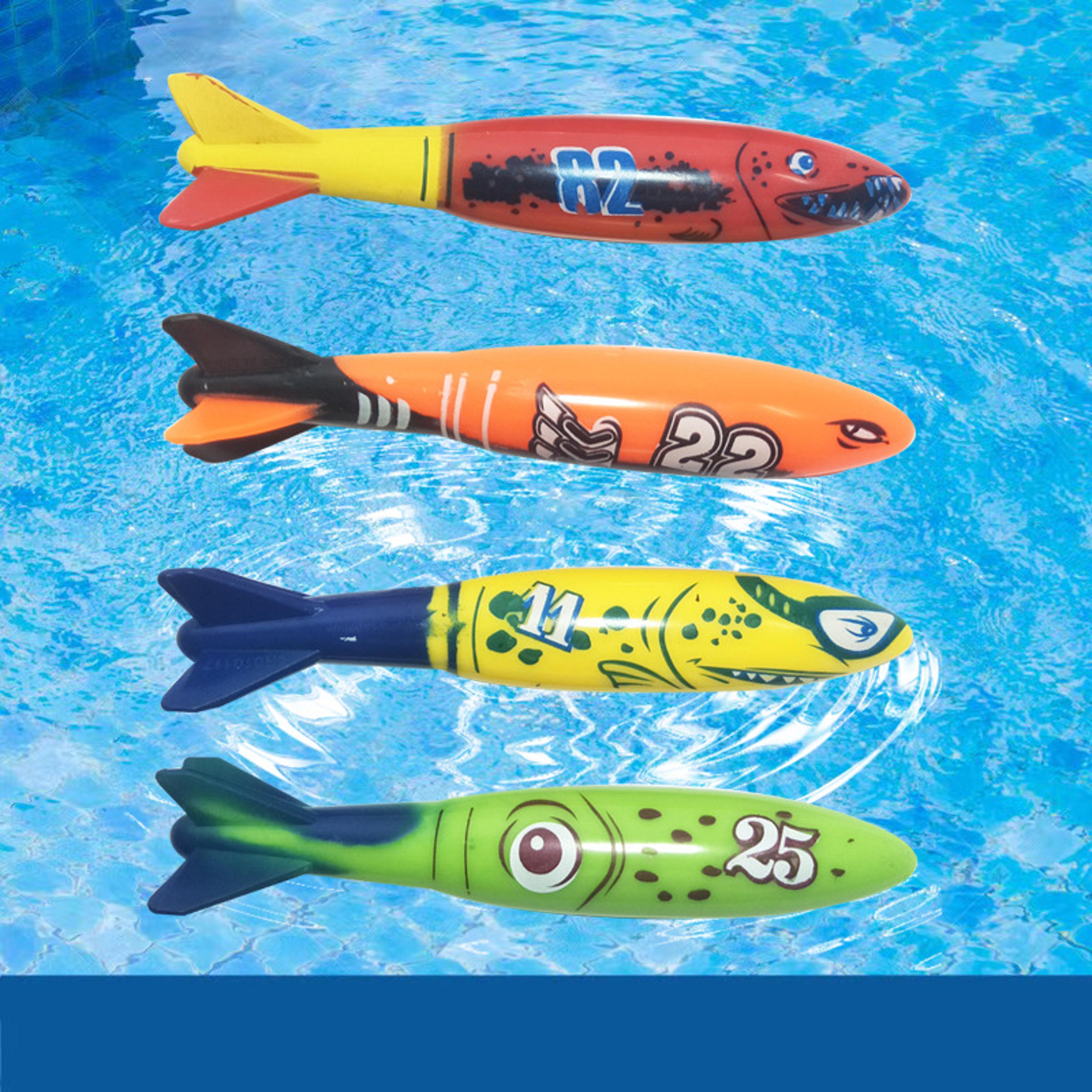 diving pool toys set underwater torpedo toys for kids swimming pool games