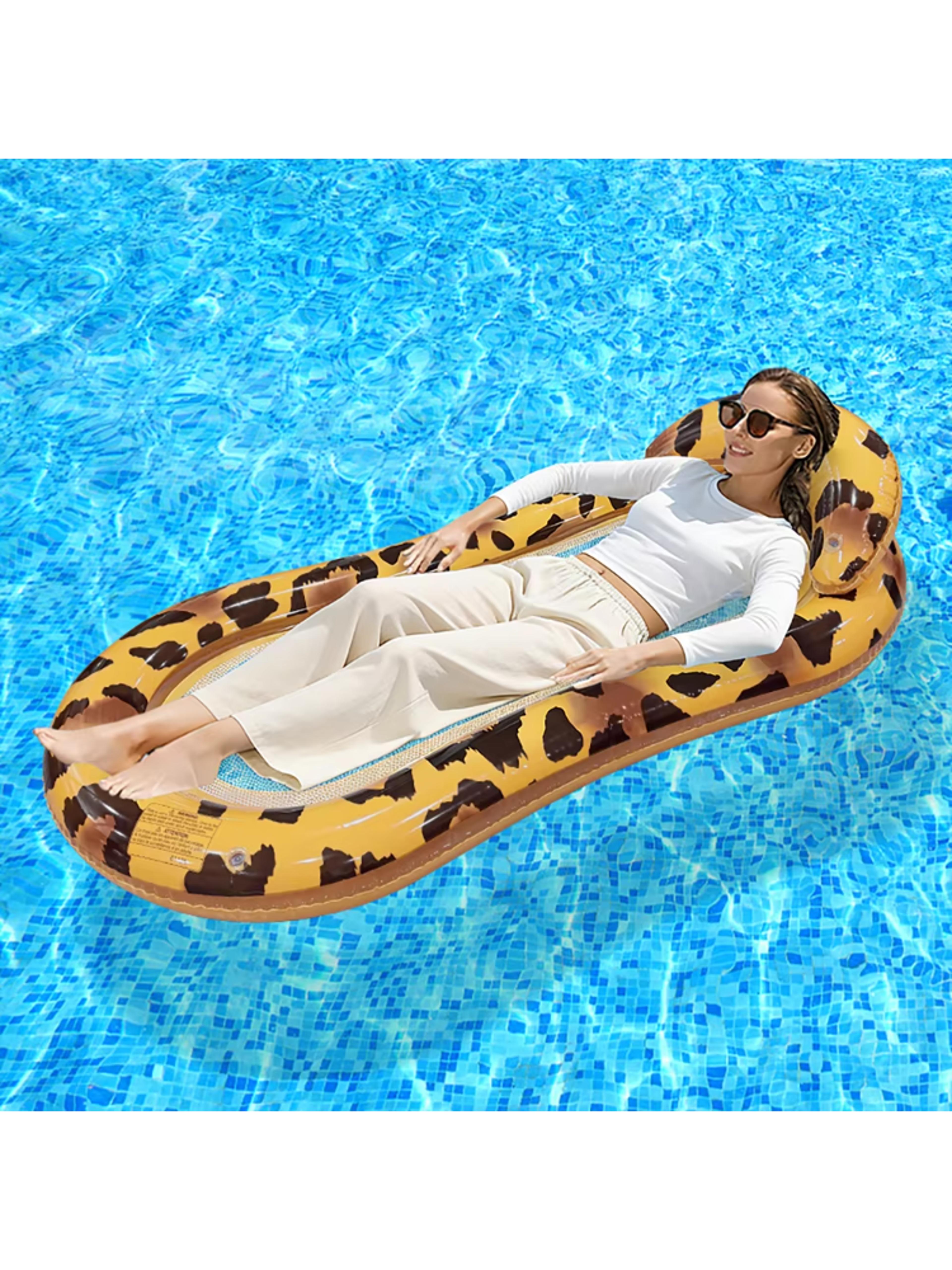 inflatable pool float floating lounge chair for beach, lake and pool relaxations