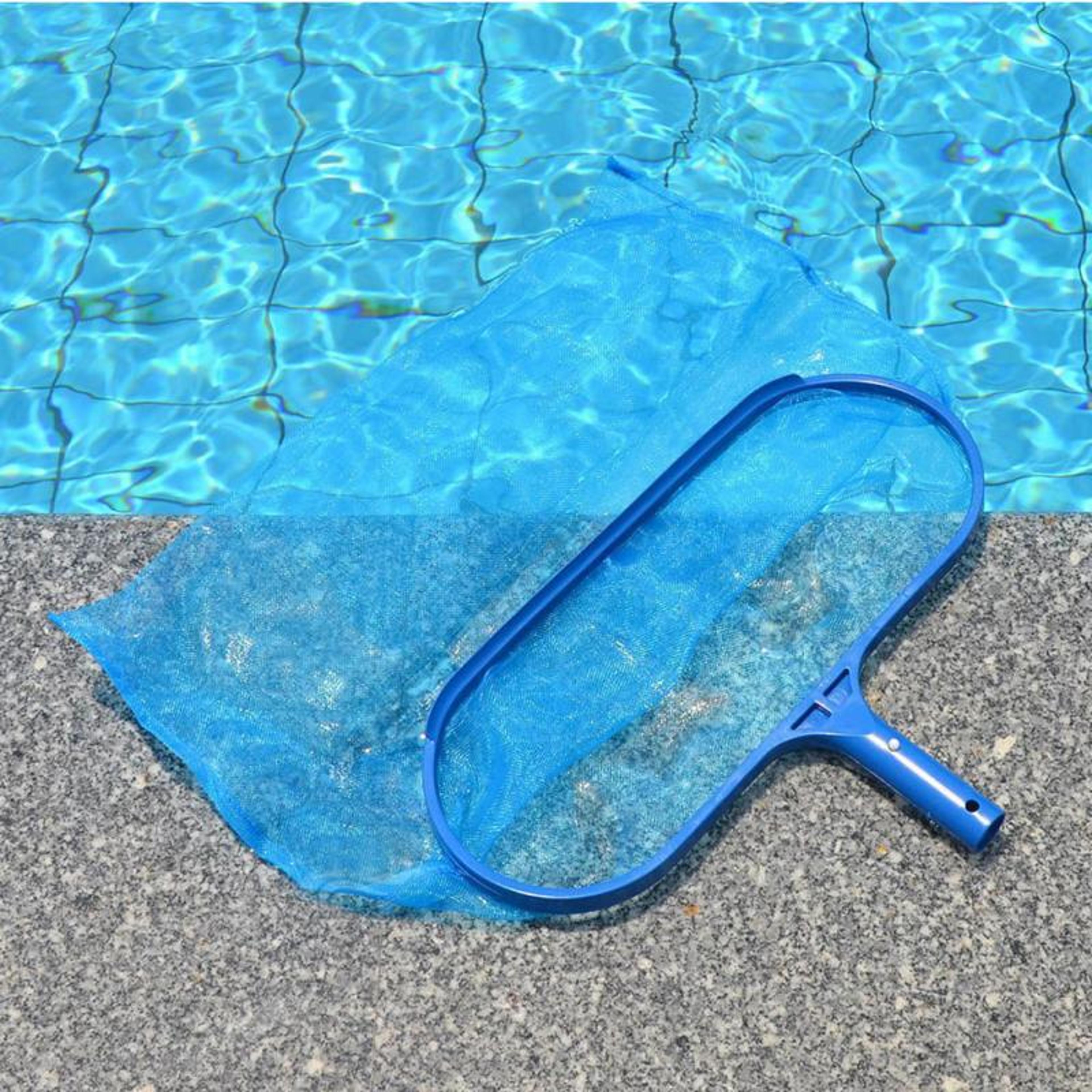 heavy duty pool skimmer net deep water pool leaf rake for fast swimming pool cleaning