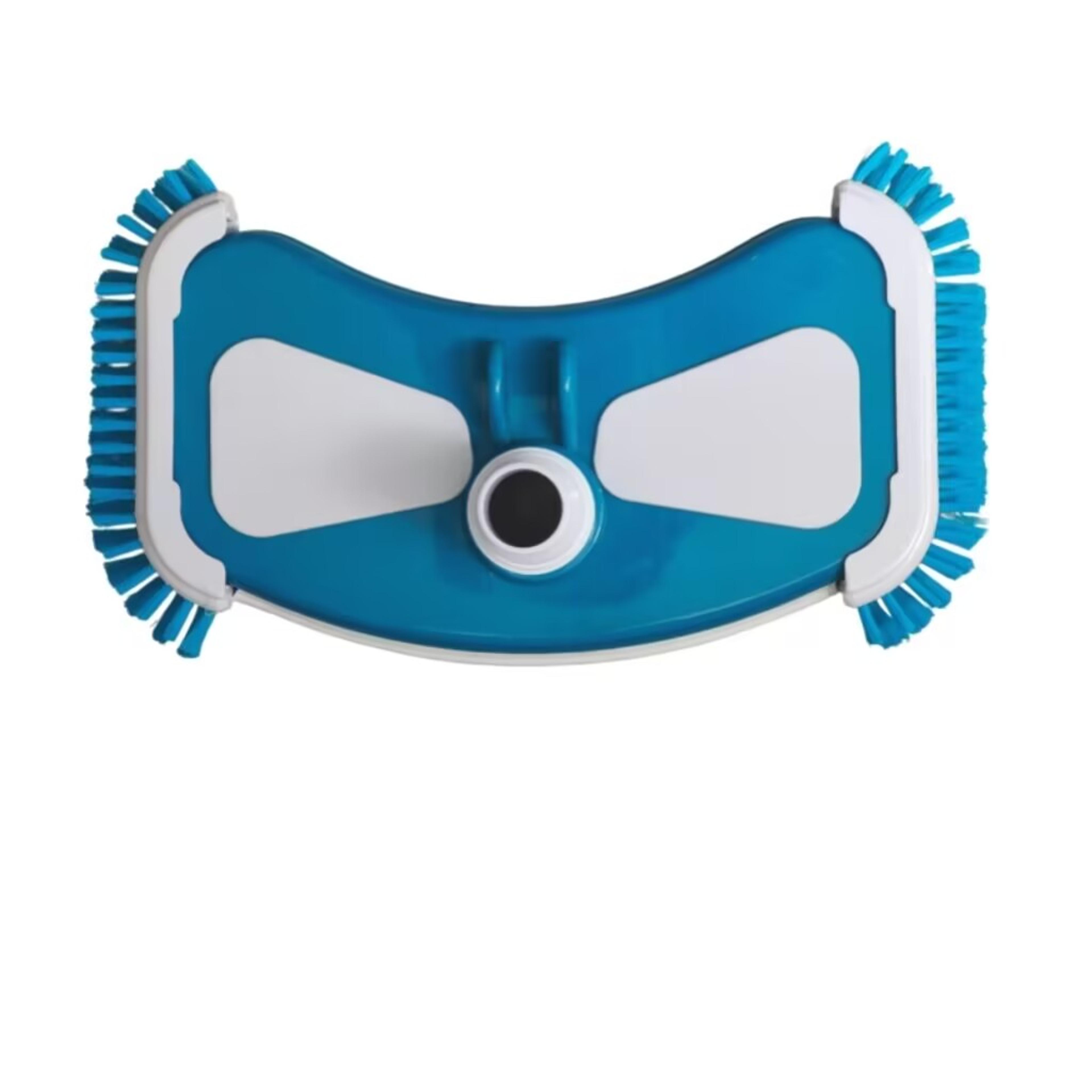 portable pool vacuum head with side brushes for easy swimming pool cleaning