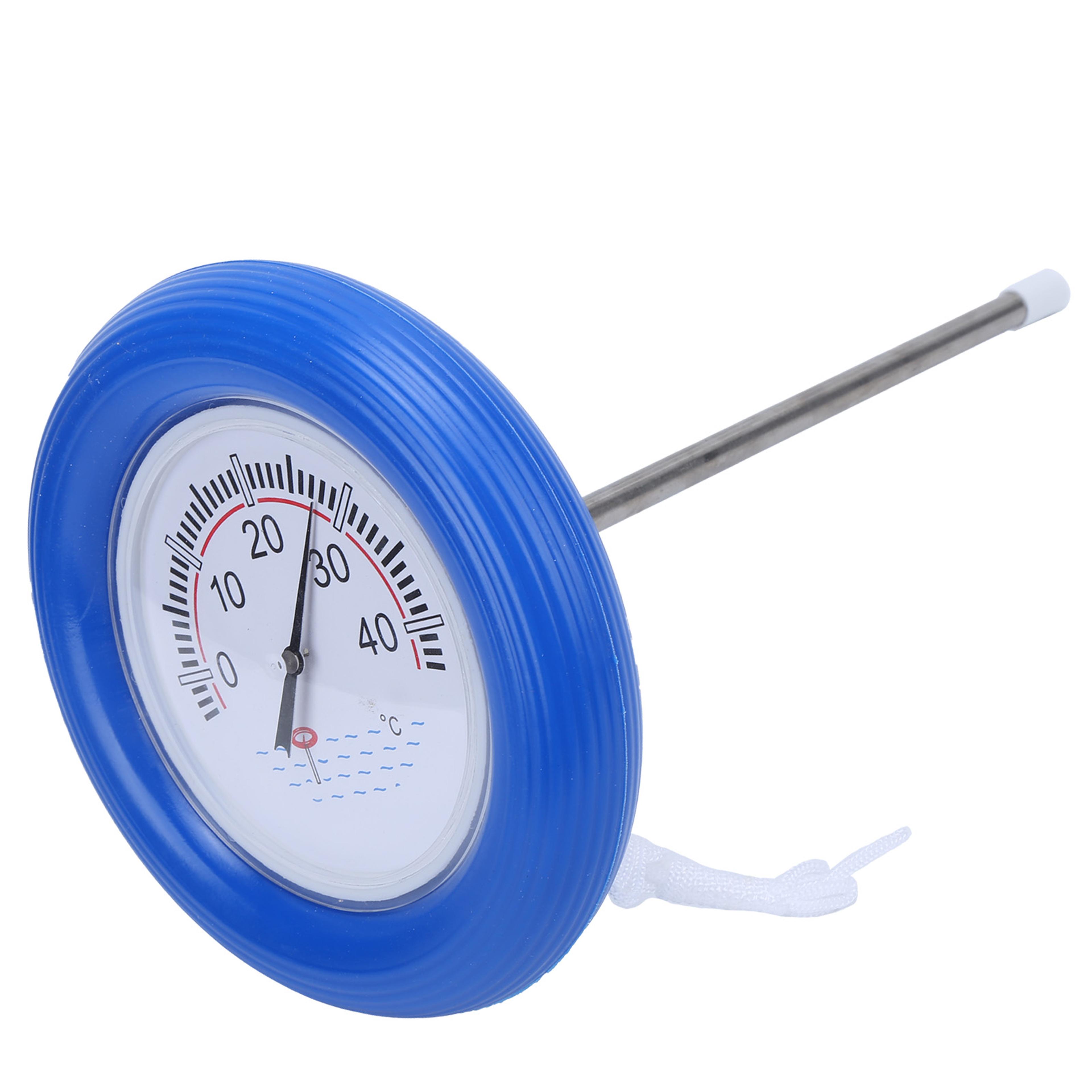 floating pool thermometer for pools, spas & hot tubs with easy read water temperature display