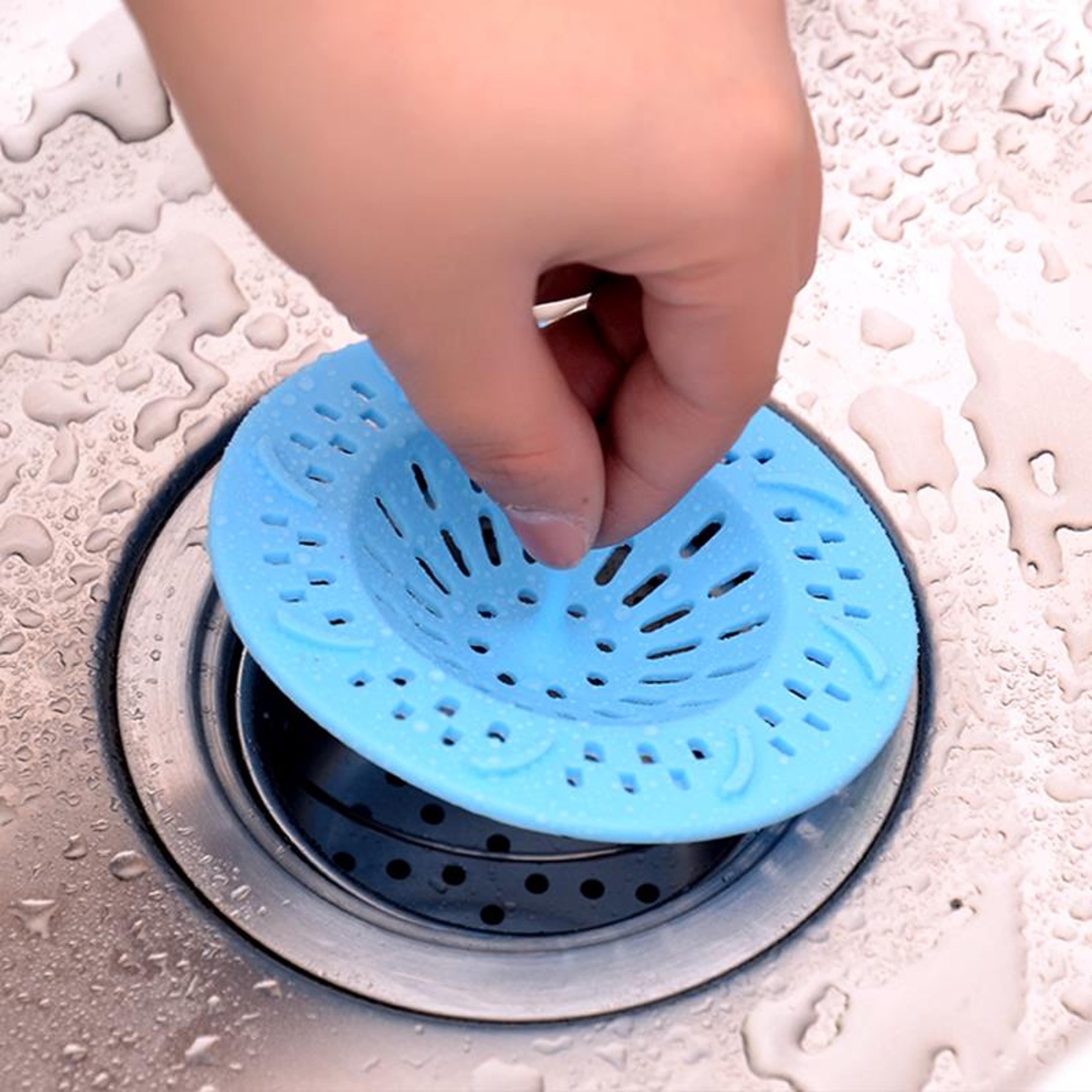 silicone drain strainer anti clog sink drain hair catcher for kitchen and bathroom