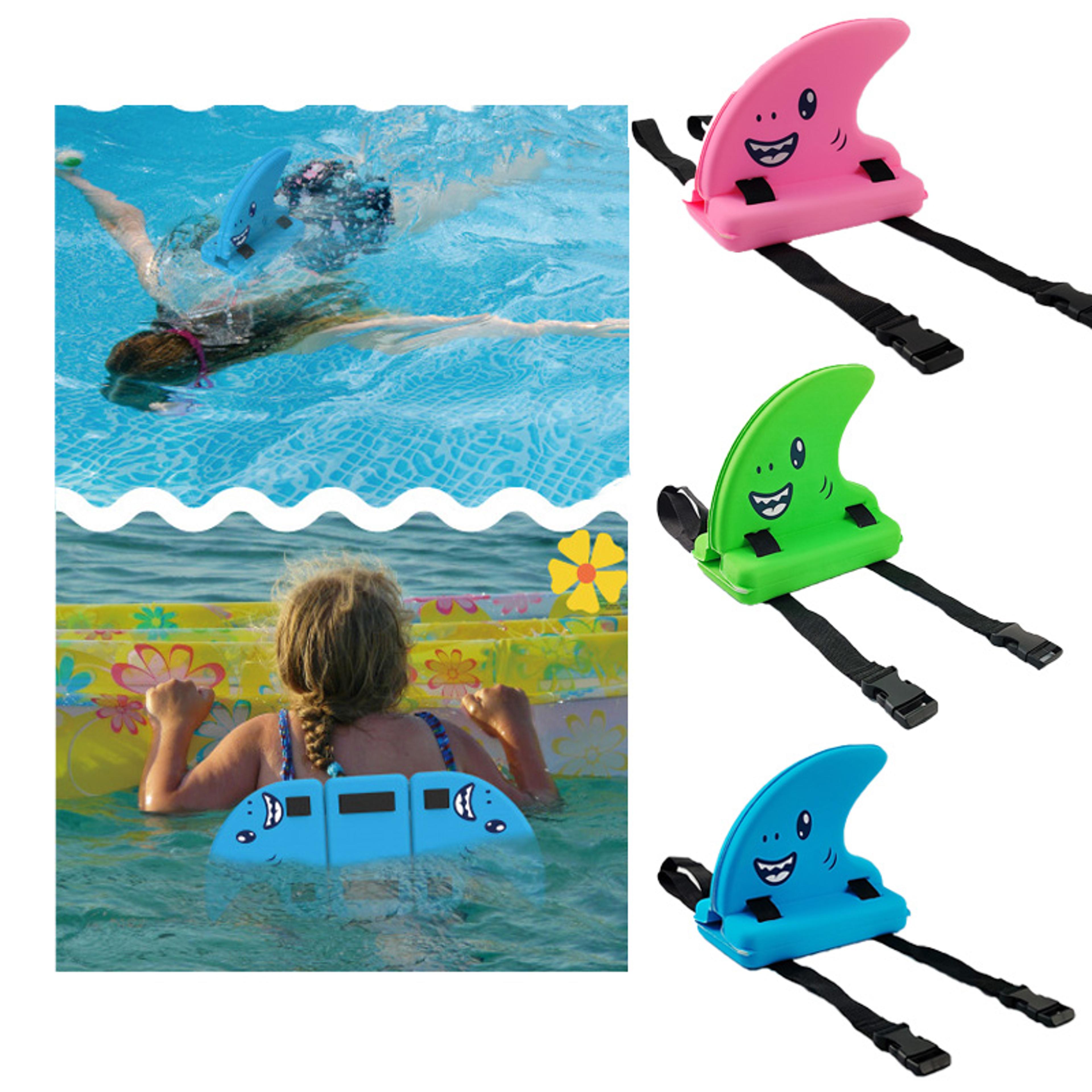 shark fin back float kids swim float swimming training aid for confident young swimmers