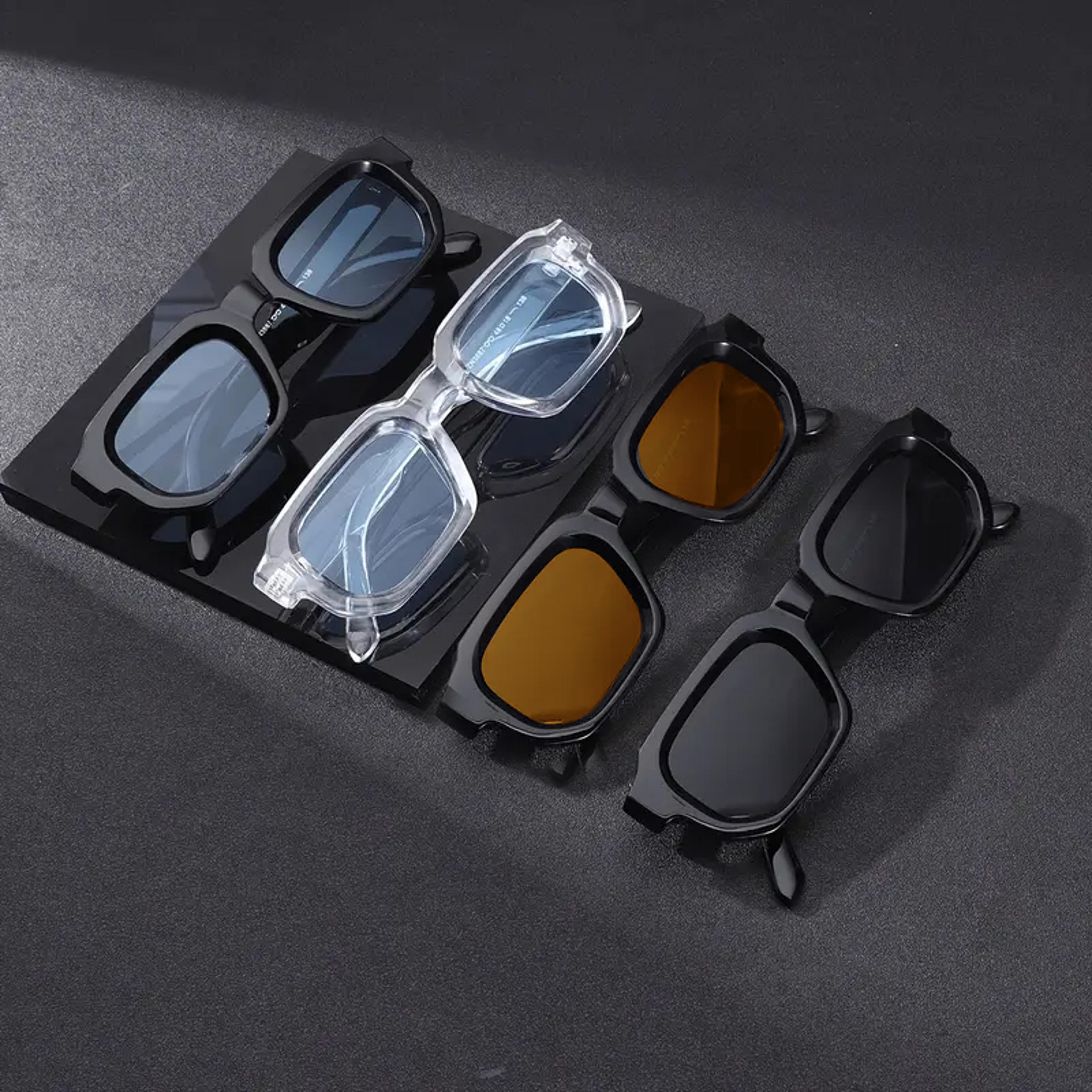 vintage rectangle sunglasses uv400 retro designer eyewear for men & women