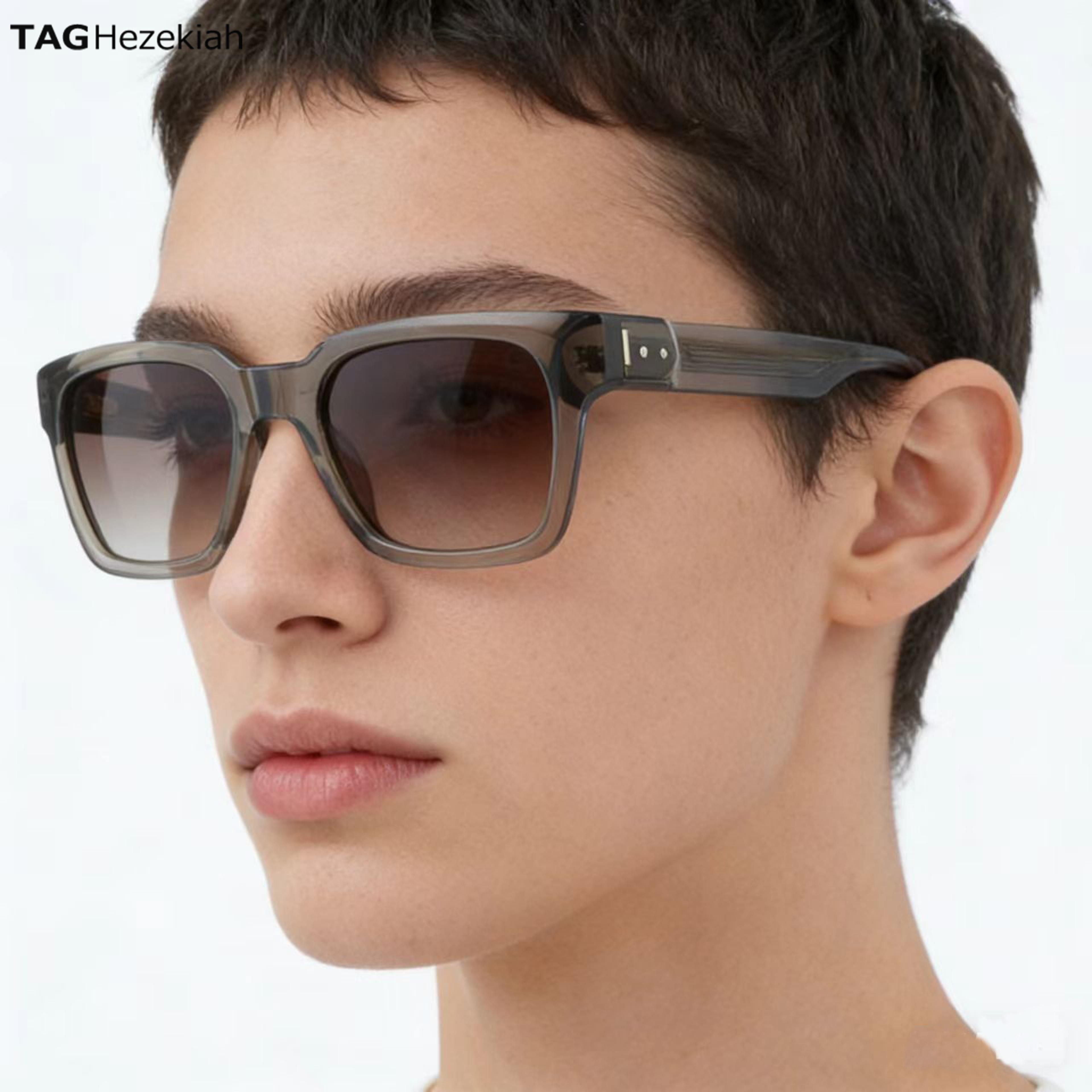 retro square uv400 gradient lens sunglasses for men & women