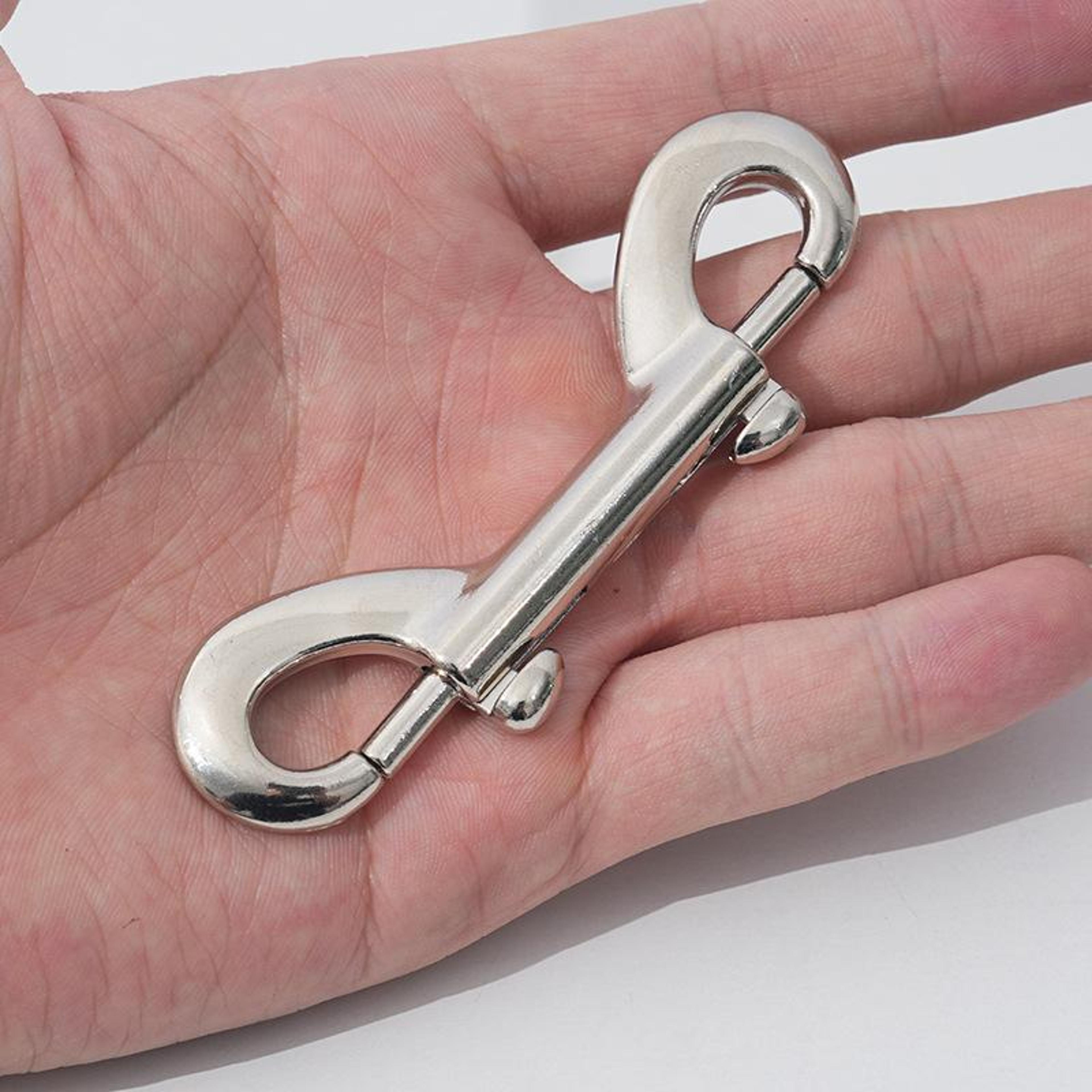 heavy duty double ended scuba hook zinc alloy quick release carabiner clip for keys, gear & dog leashes
