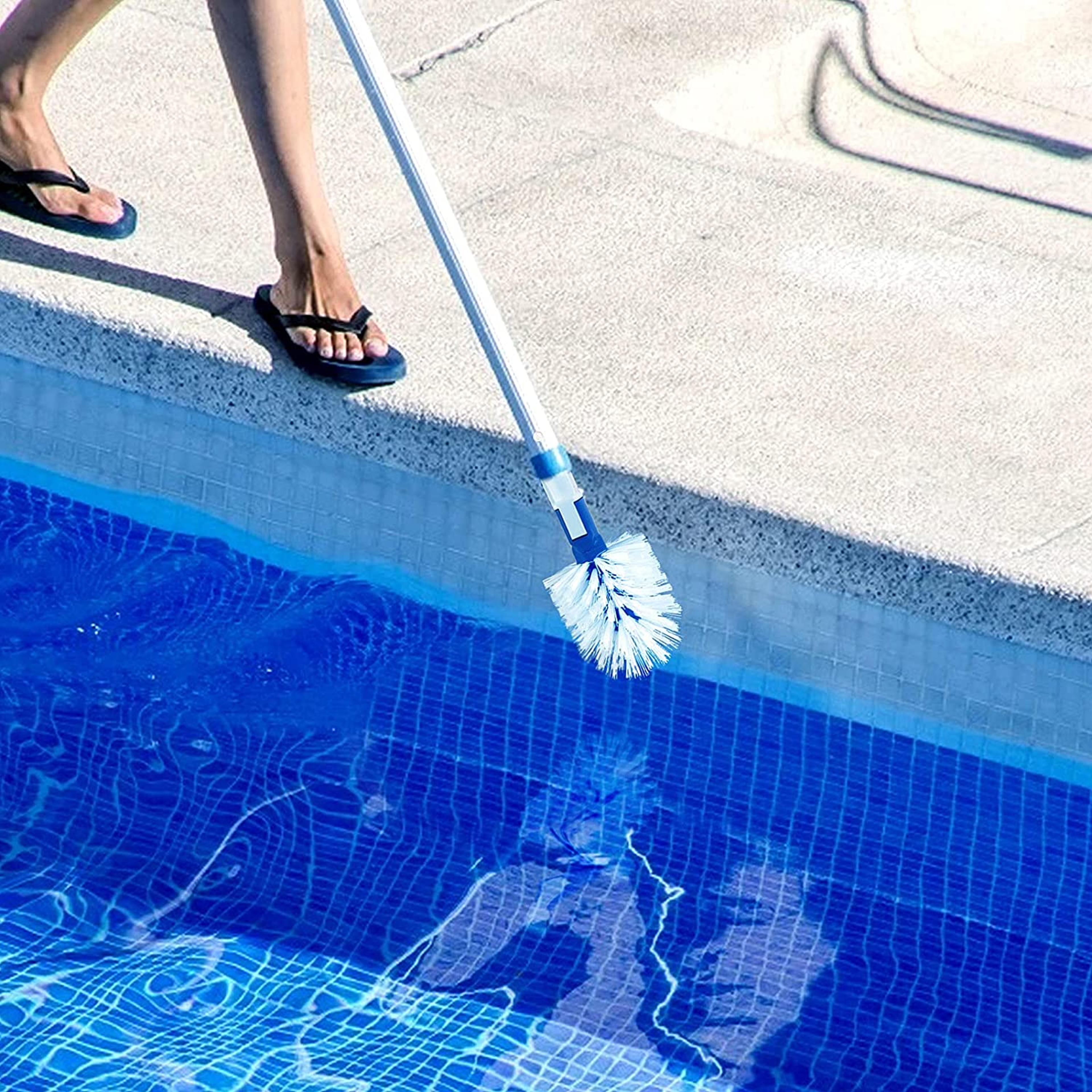 pool corner cleaning brush for tiles, steps and bathtubs