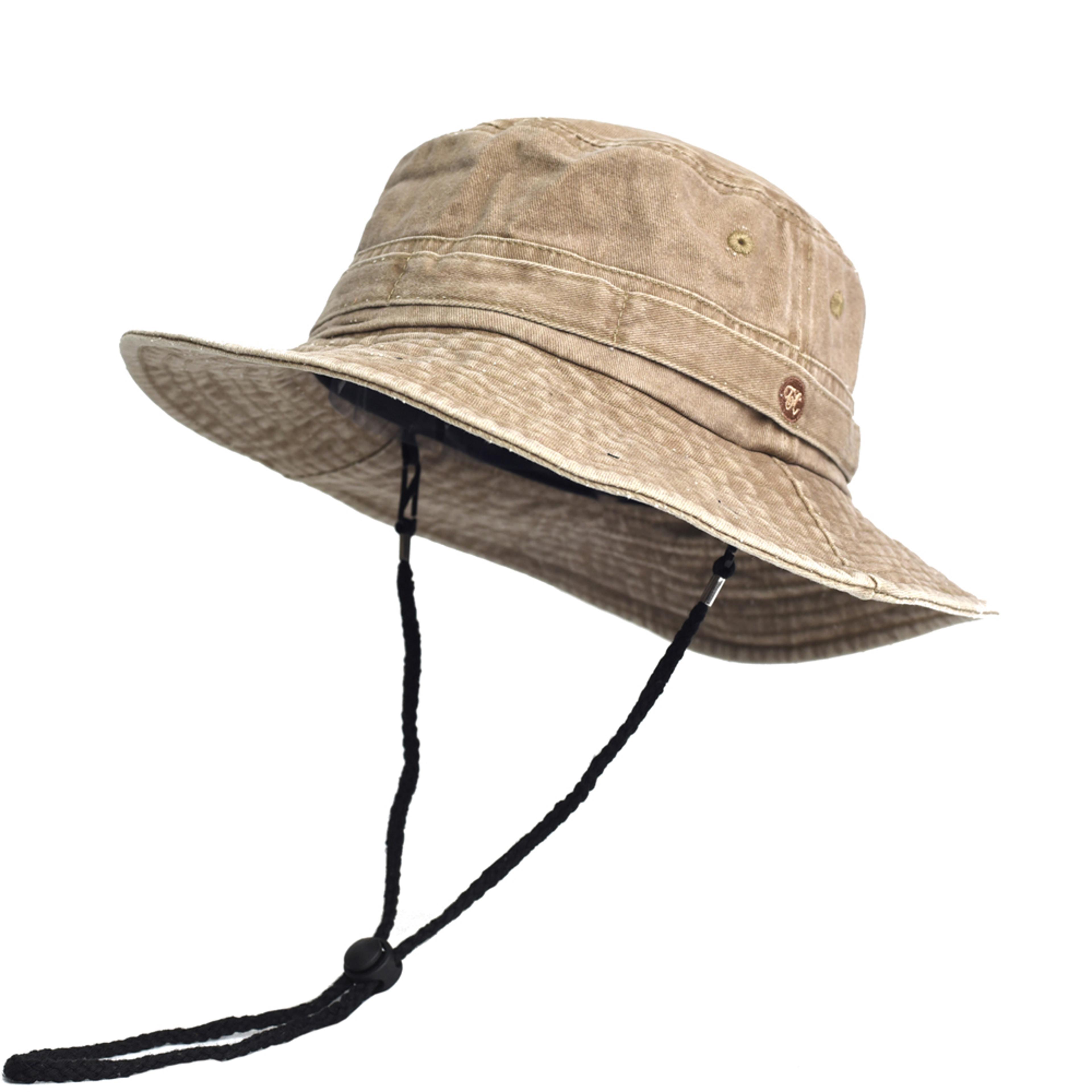 vintage washed cotton bucket hat for men & women outdoor sun hat for fishing, hiking & travel