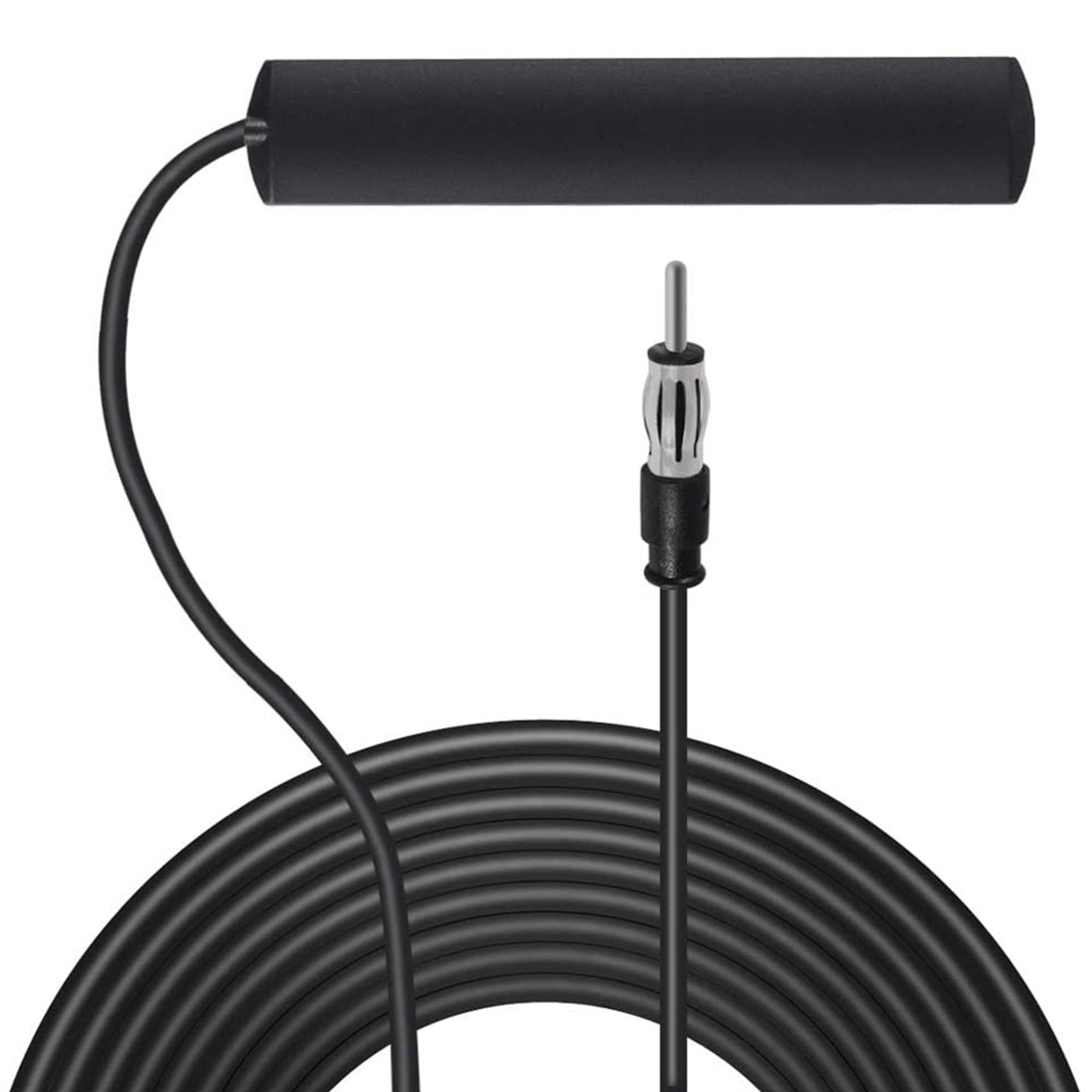 universal car radio antenna fm signal amplifier booster for cars, rvs, boats & marine vehicles