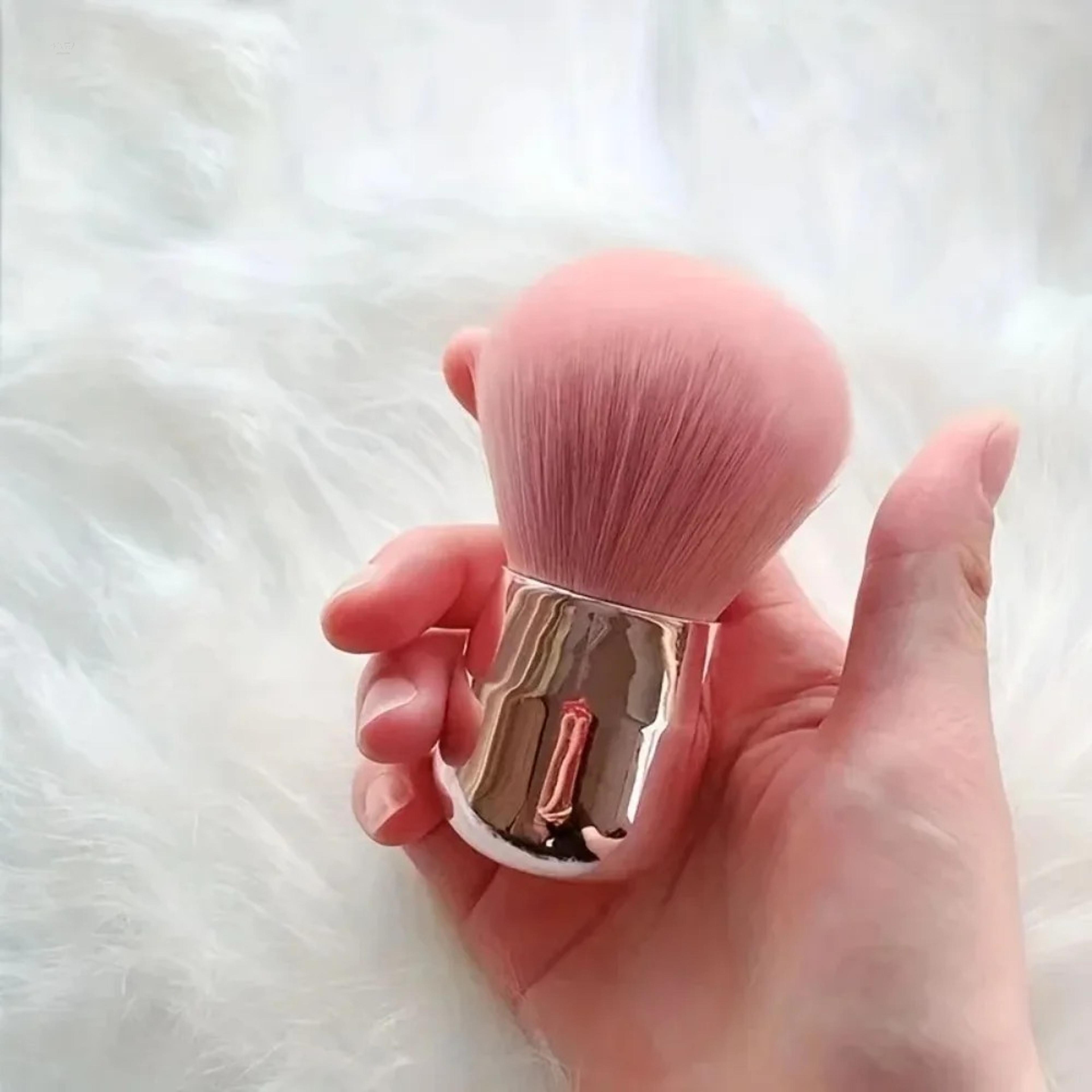 mushroom soft bristle nail dust brush for manicure & nail cleaning