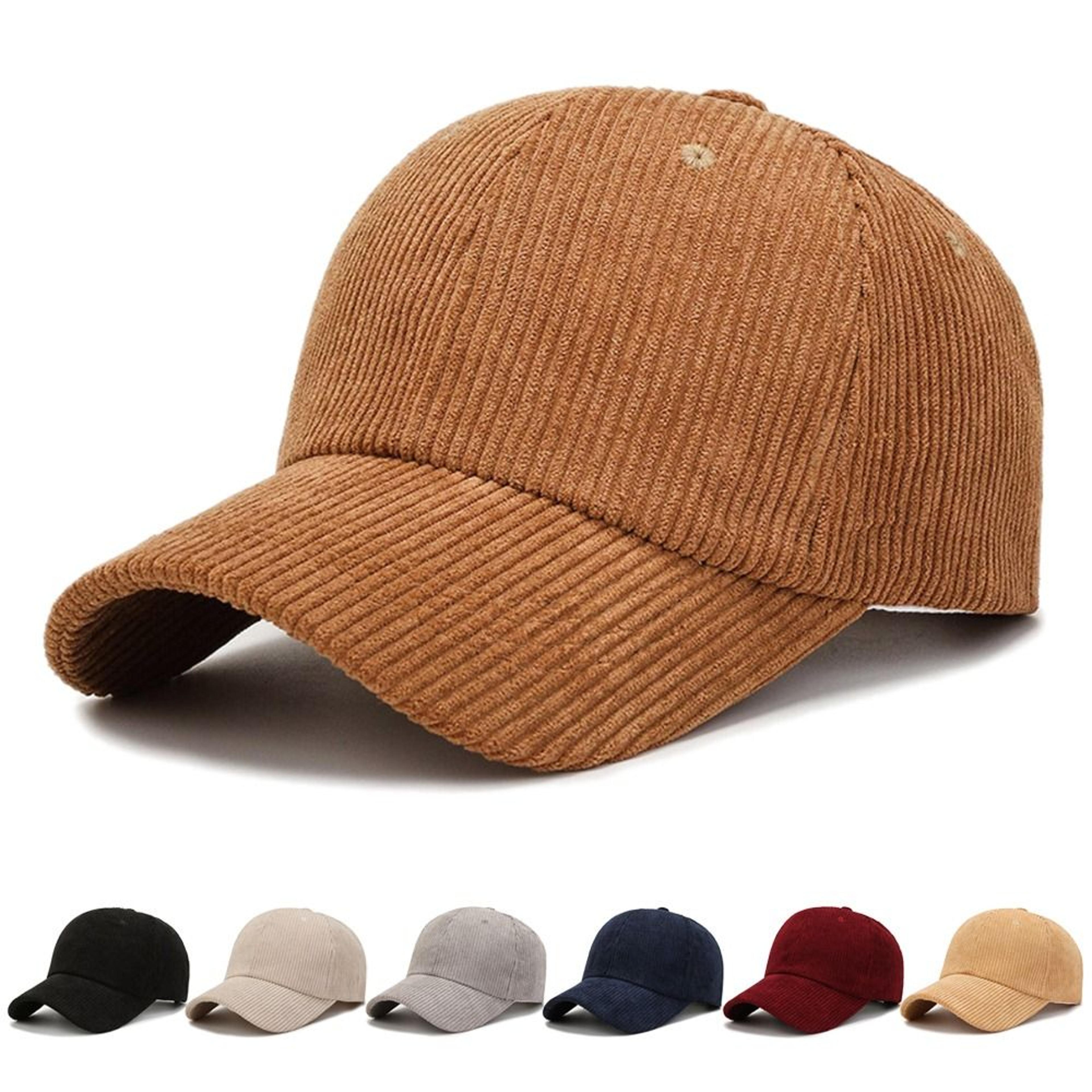 vintage corduroy baseball cap adjustable unisex casual sun hat