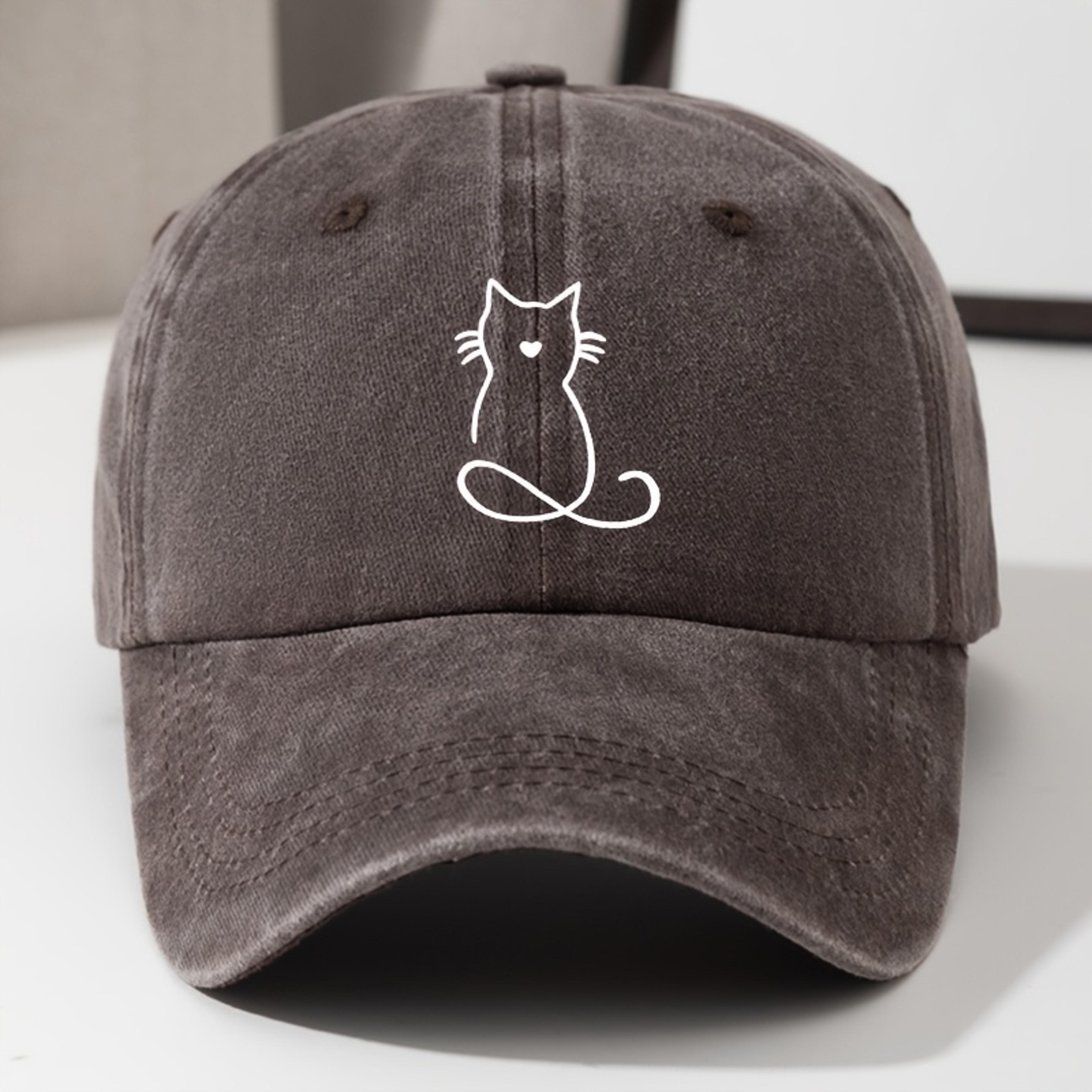 cat lover baseball cap lightweight outdoor dad hat