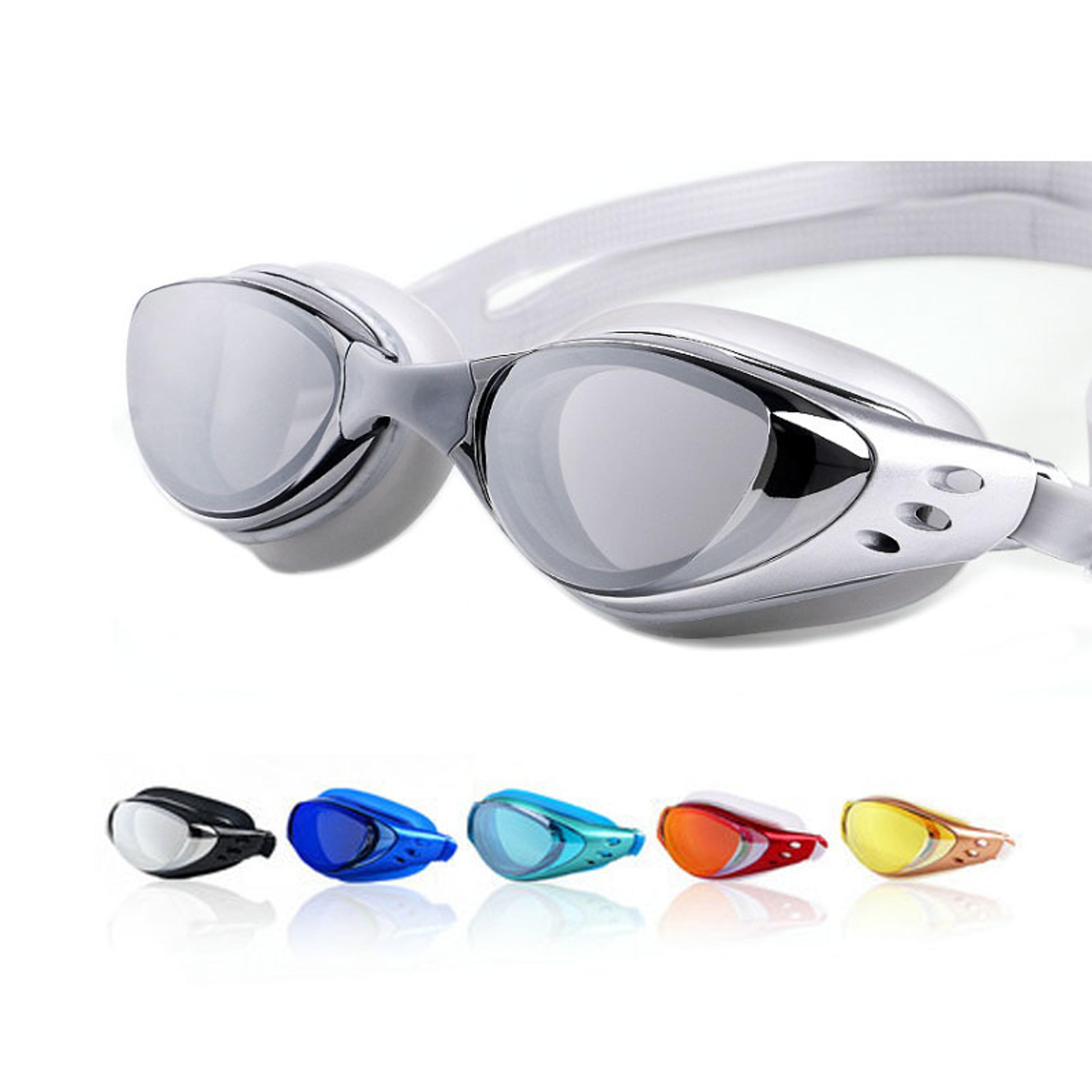 visionclear prescription swim goggles for myopia with anti fog mirrored lenses