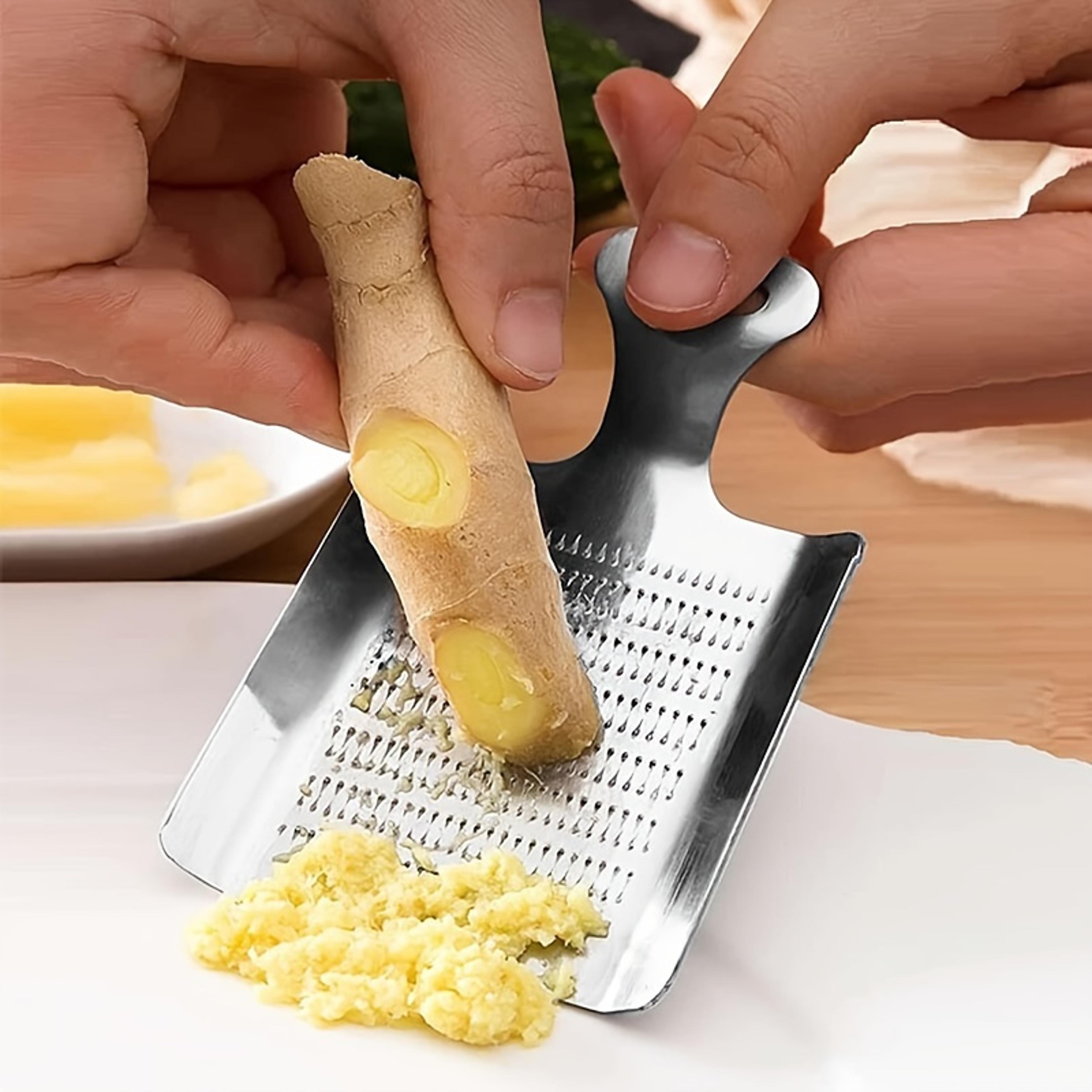 premium stainless steel garlic & ginger grater for fast food prep