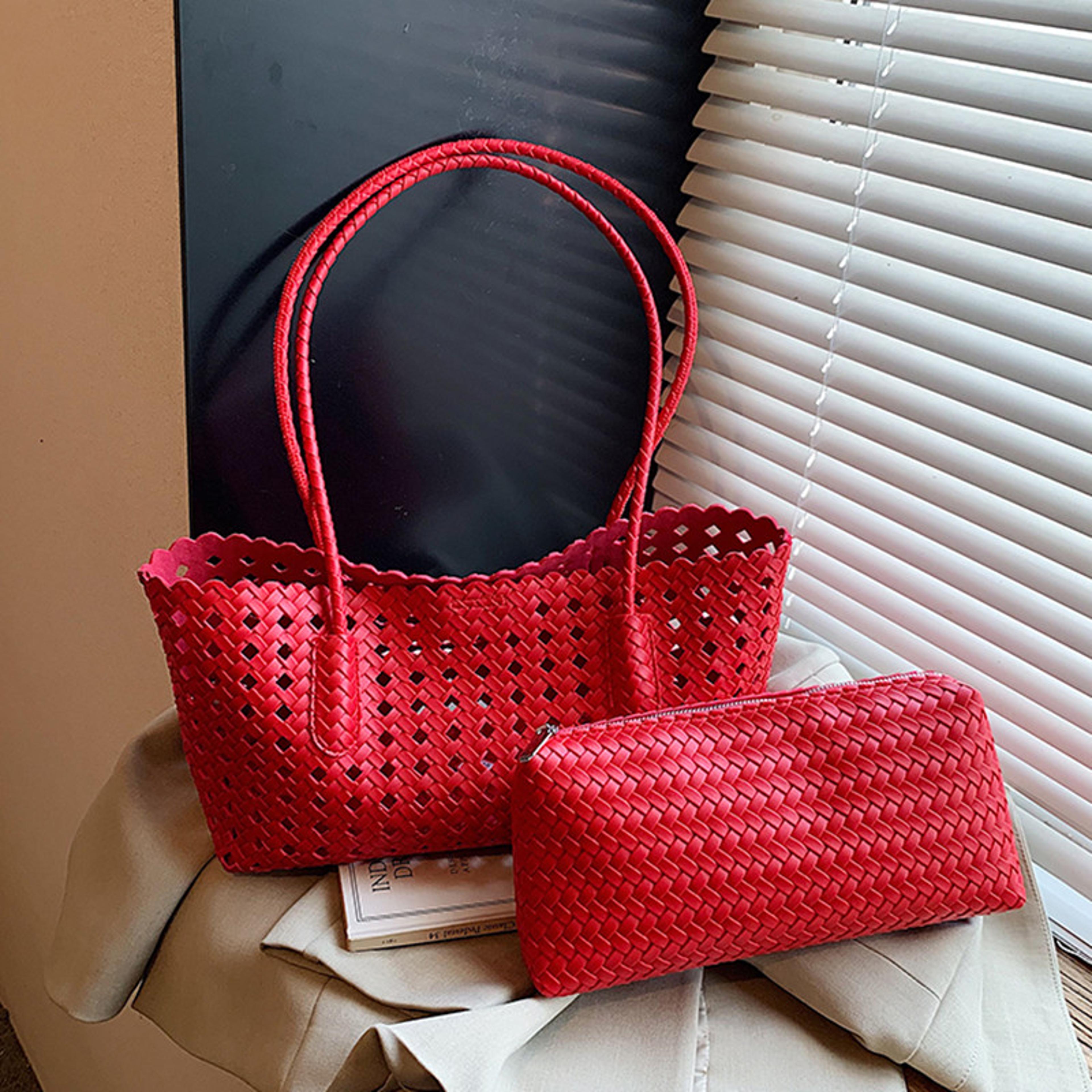 summer woven shoulder bag luxury women tote designer handbag