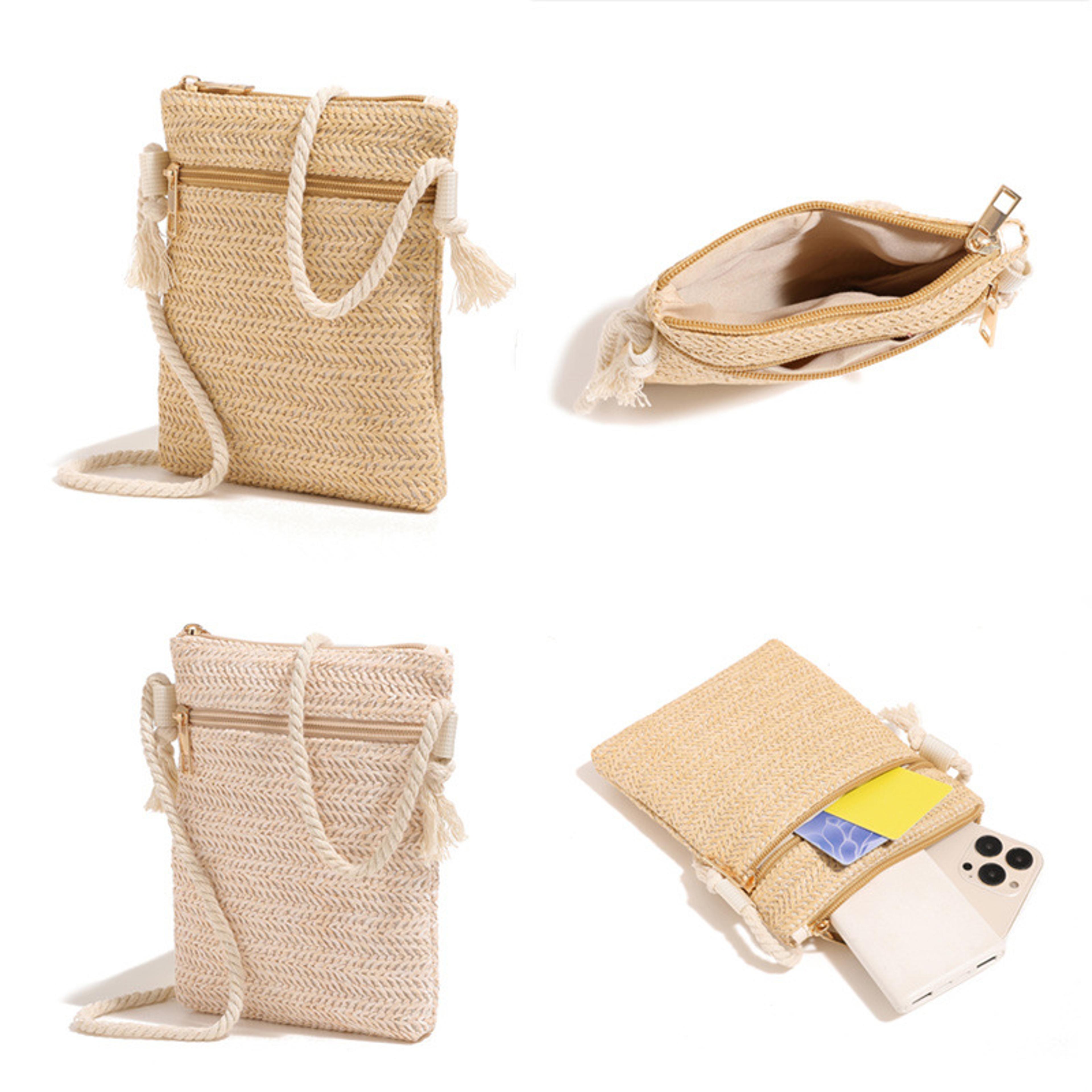 summer crossbody beach tote bag for women large capacity mobile phone shoulder purse