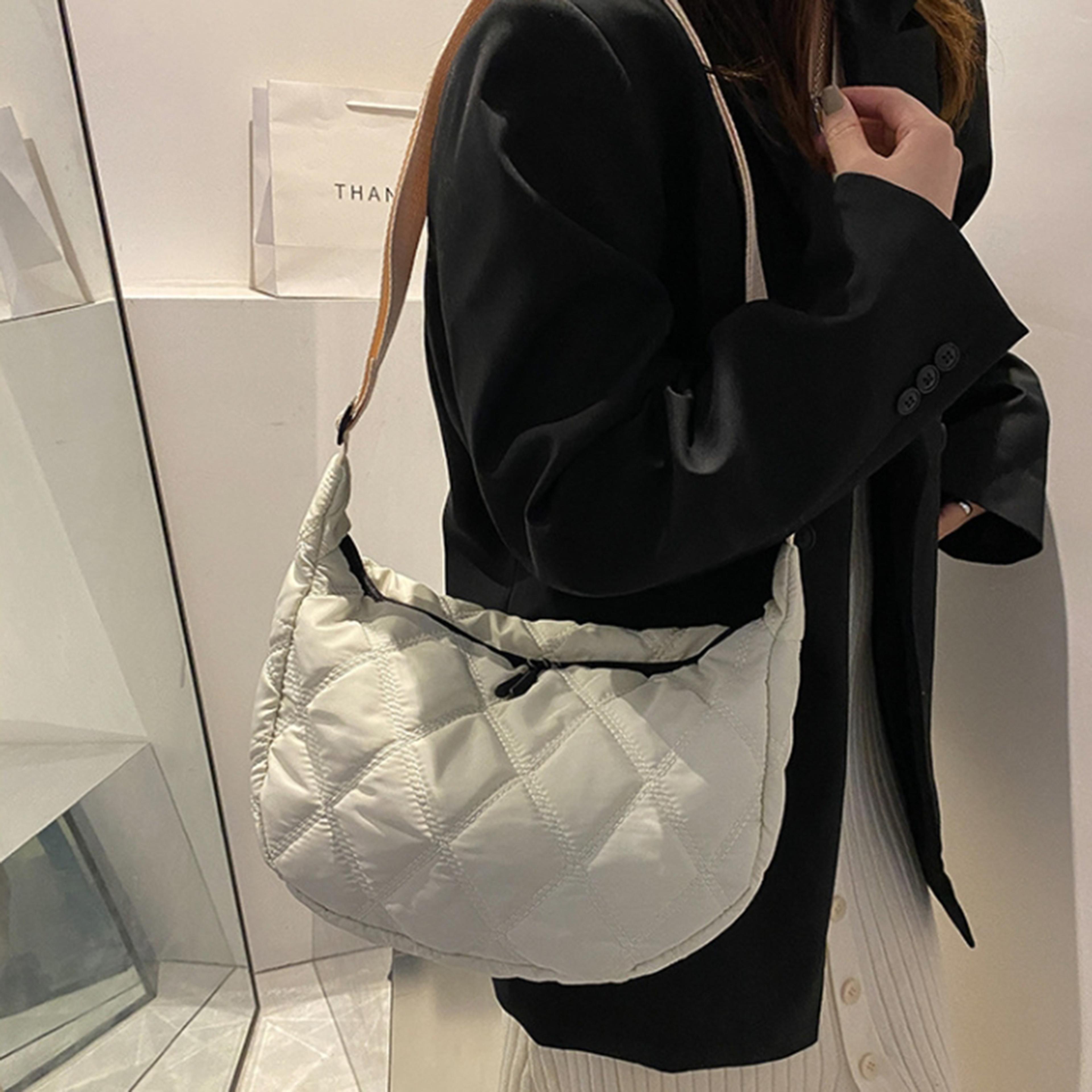 cloud quilted crossbody bag for women large capacity shoulder dumpling handbag