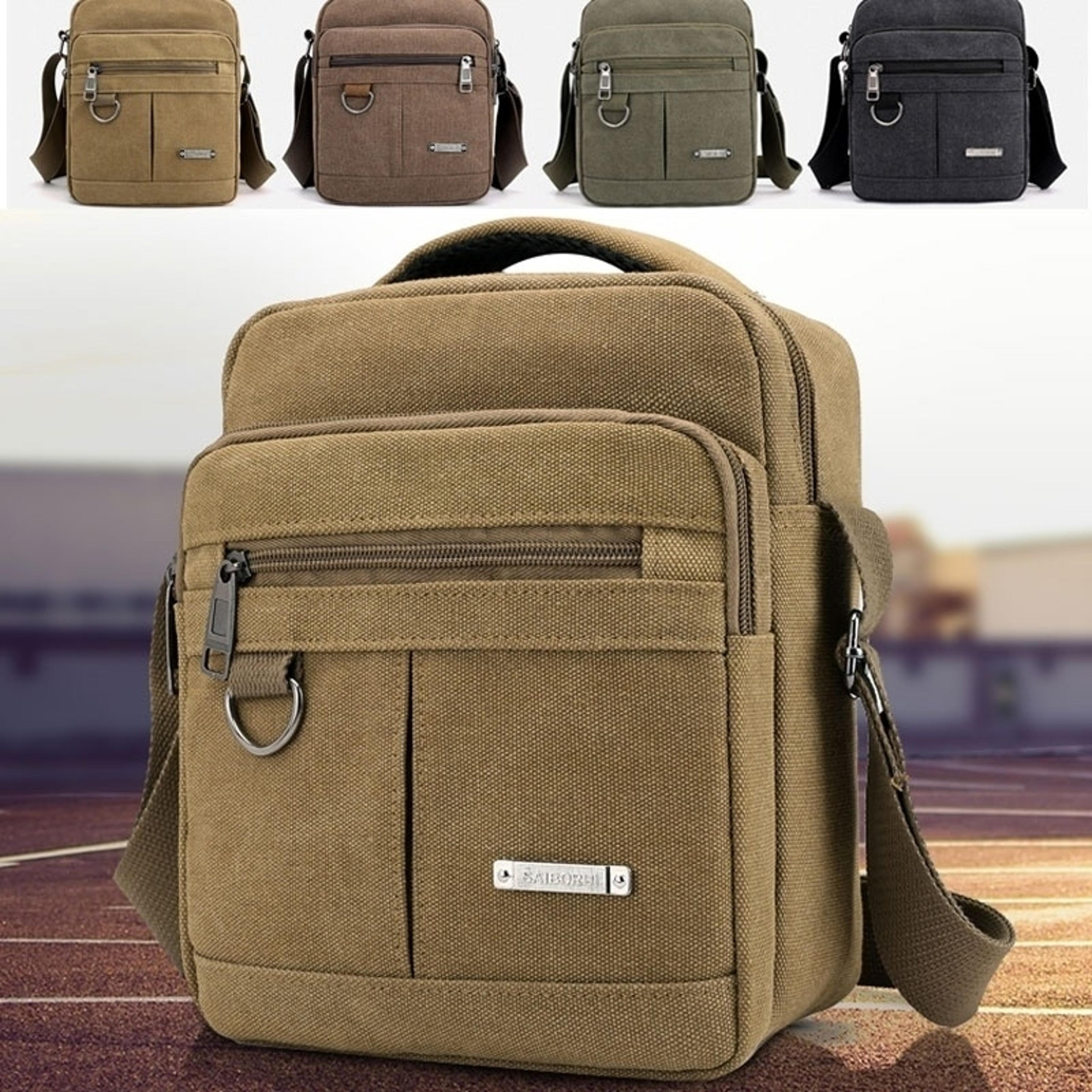 urban voyager canvas messenger bag for men casual men crossbody bag for travel & everyday carry