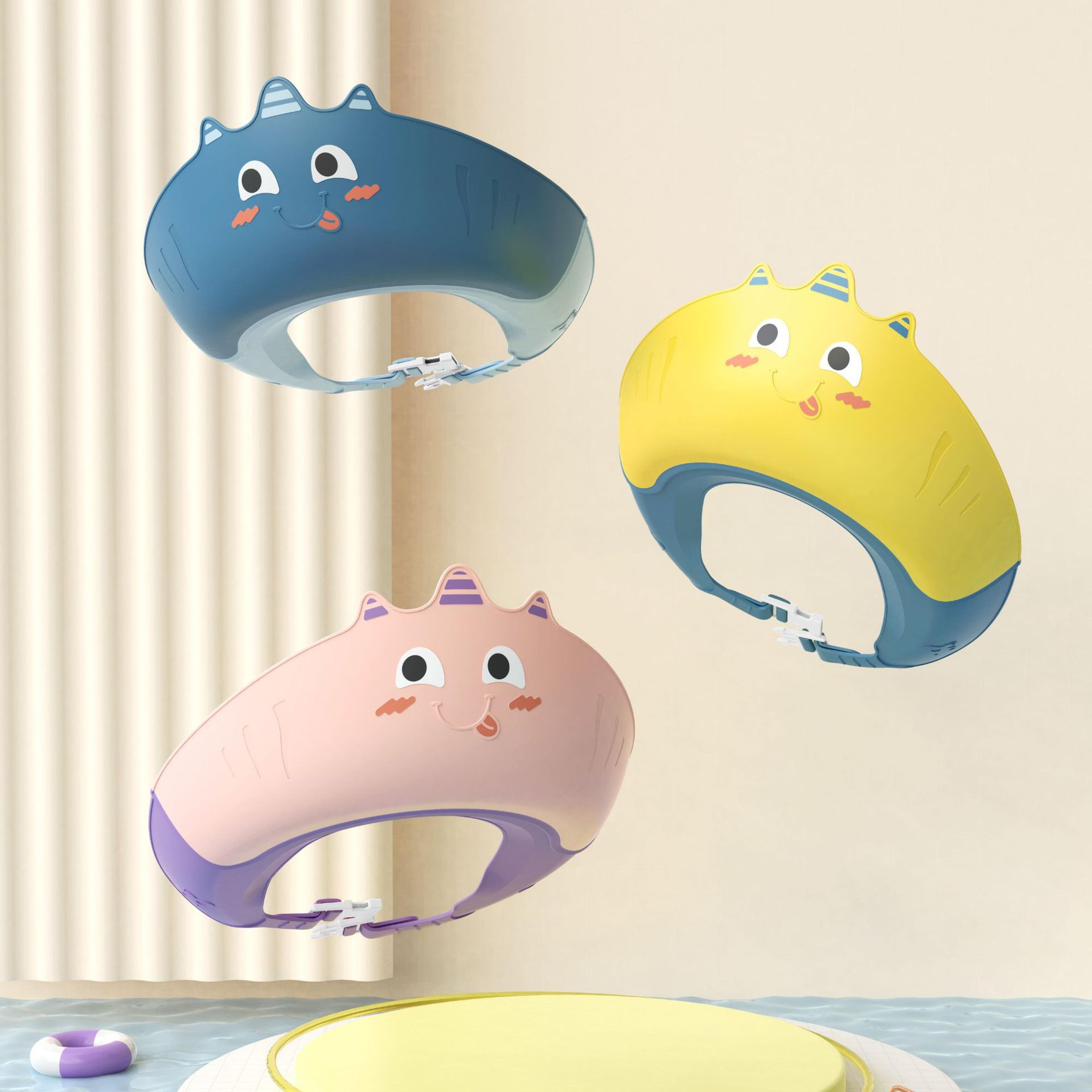 tear-free baby shampoo cap adjustable kids shower cap for safe hair washing