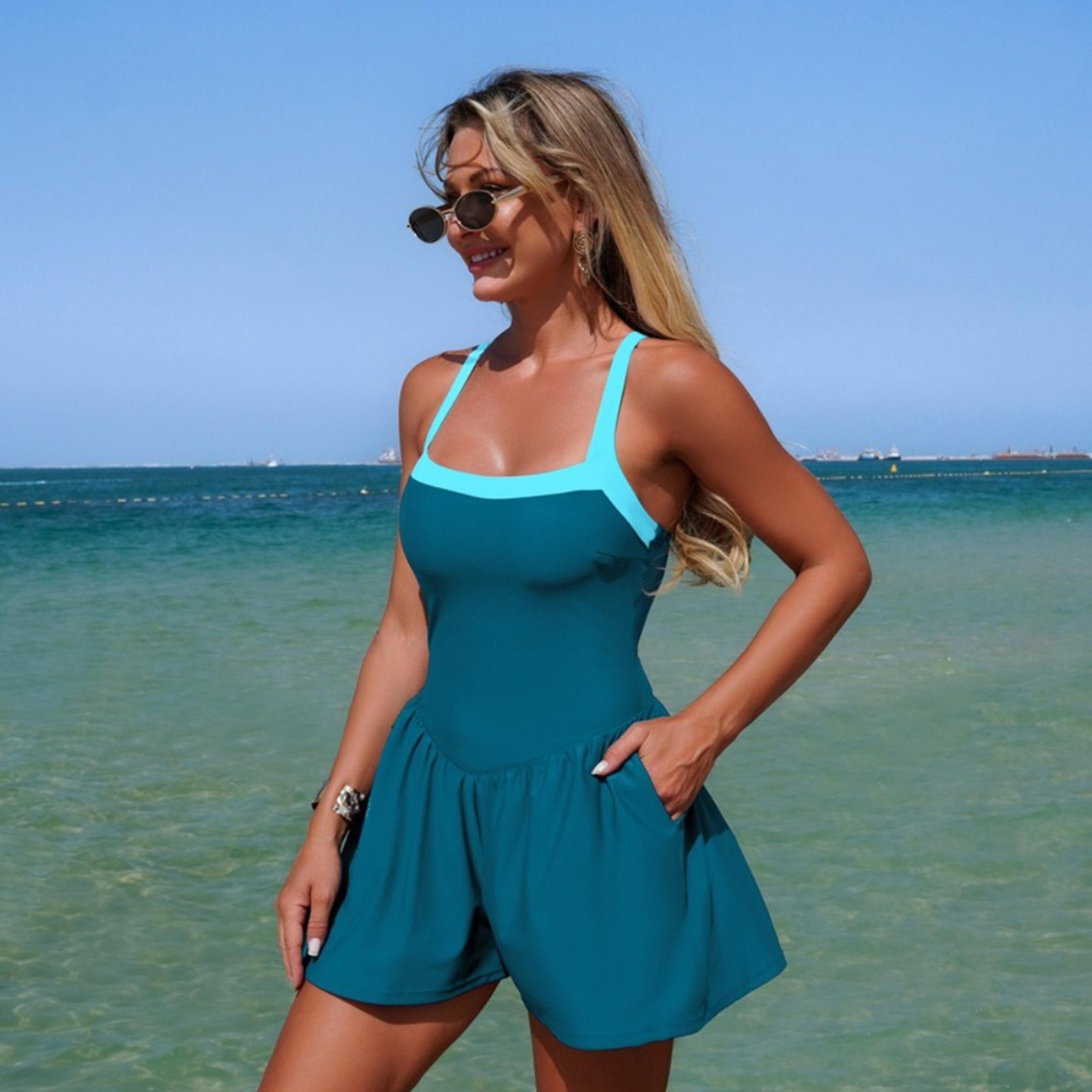 elegant swim dress VENUS St. Tropez Swim Dress | Sapphire Blue