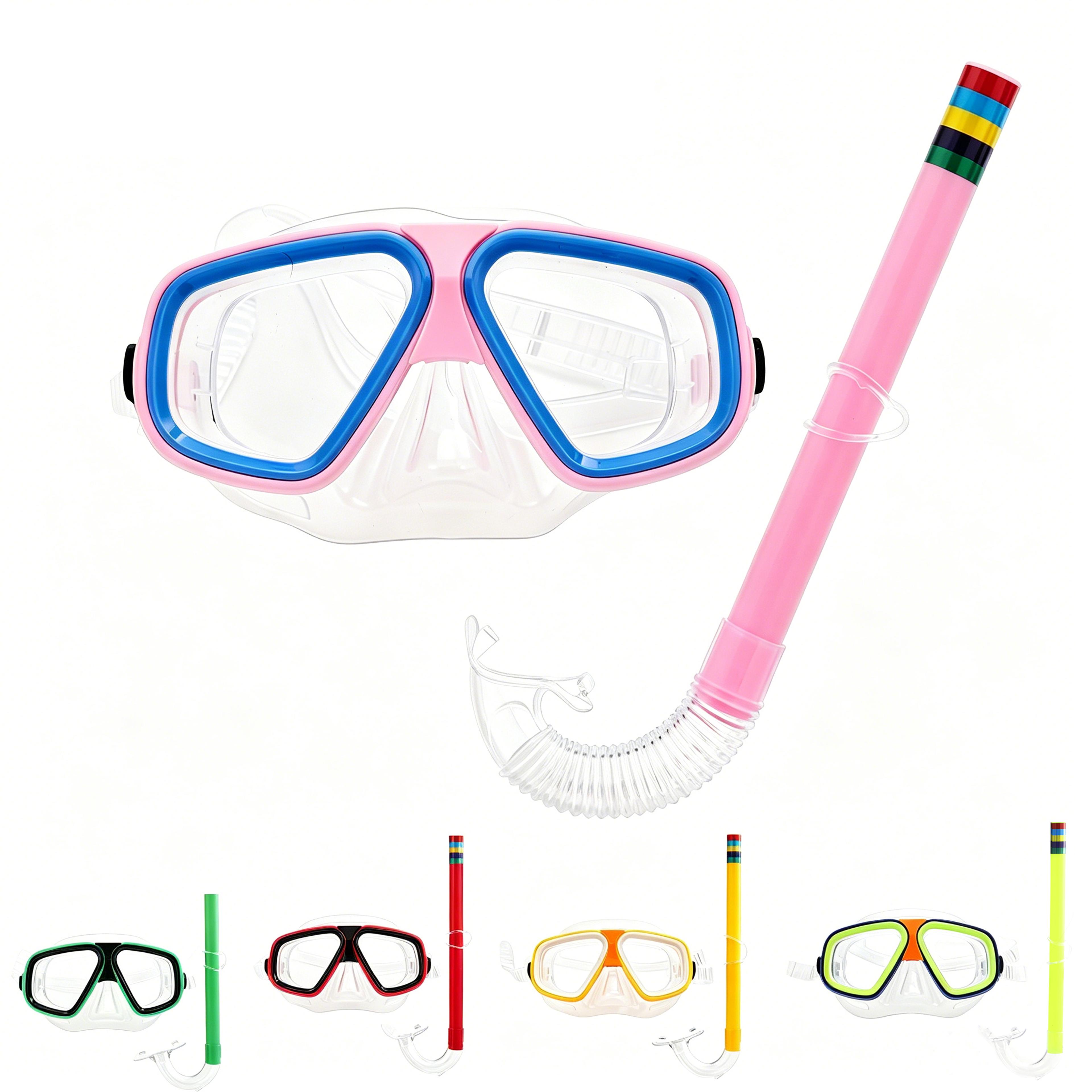 kids snorkel set with adjustable diving mask and snorkel for beach pool adventures