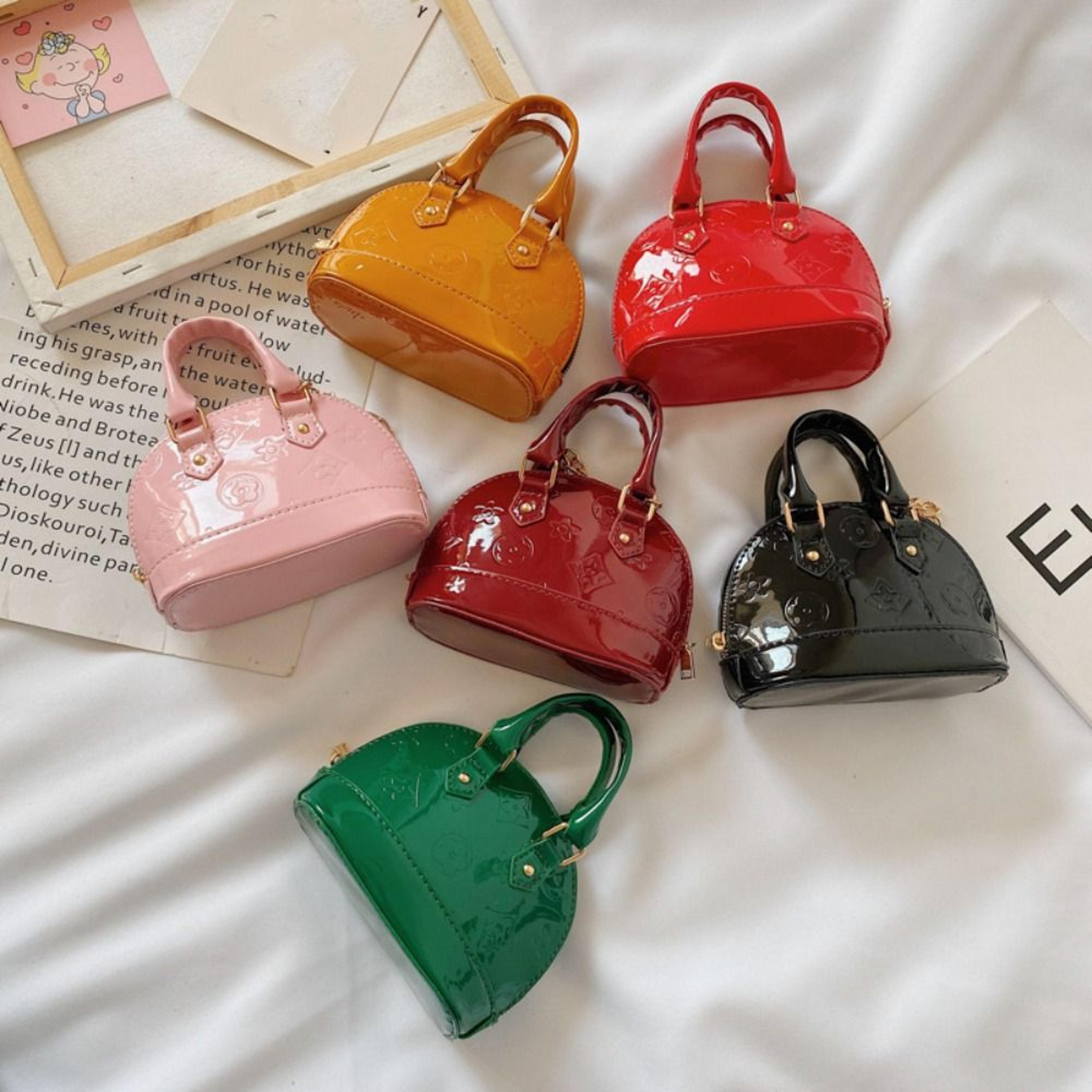little girls crossbody bag pu leather mini shoulder purse with chain strap
