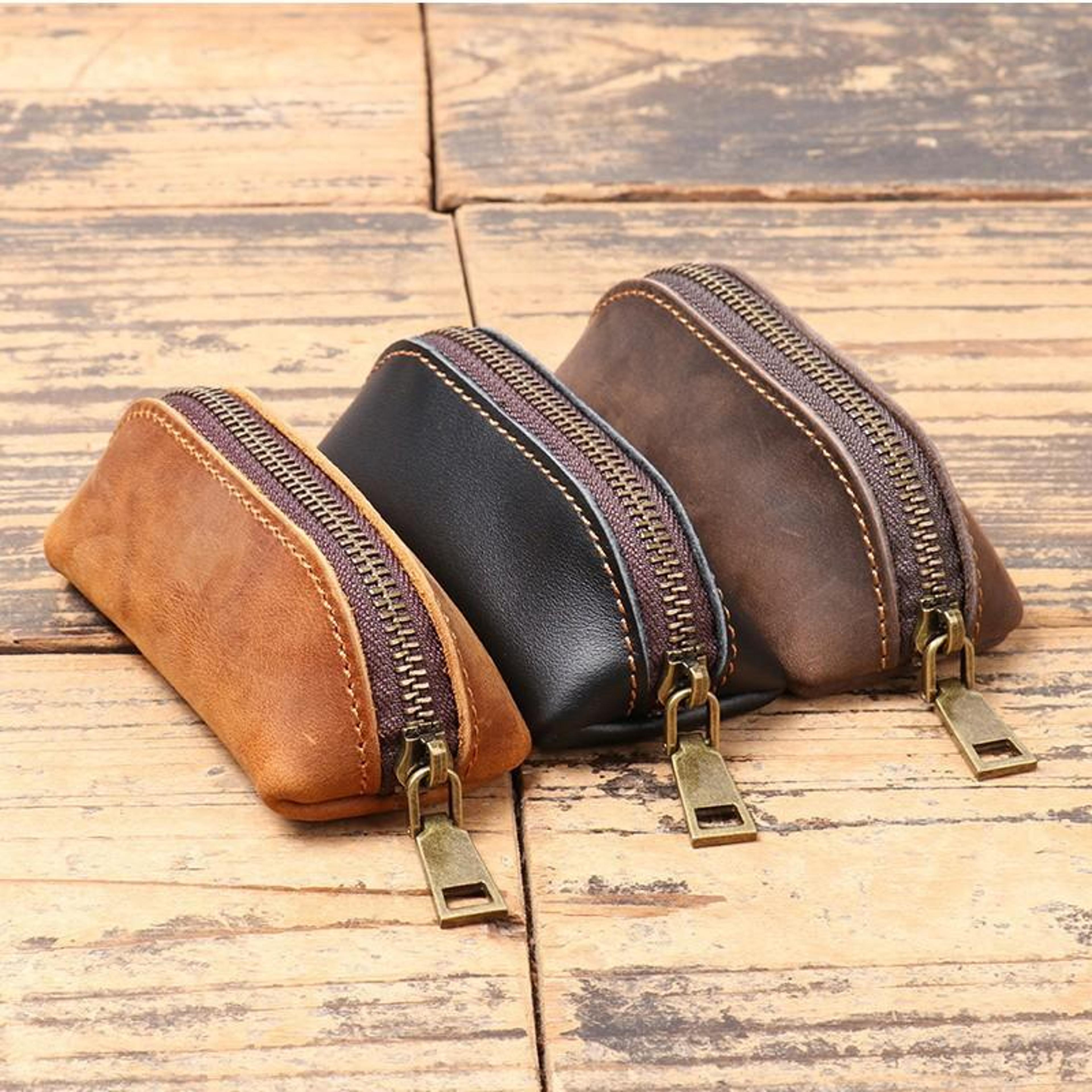 vintage mini wallet zip coin purse card holder for women