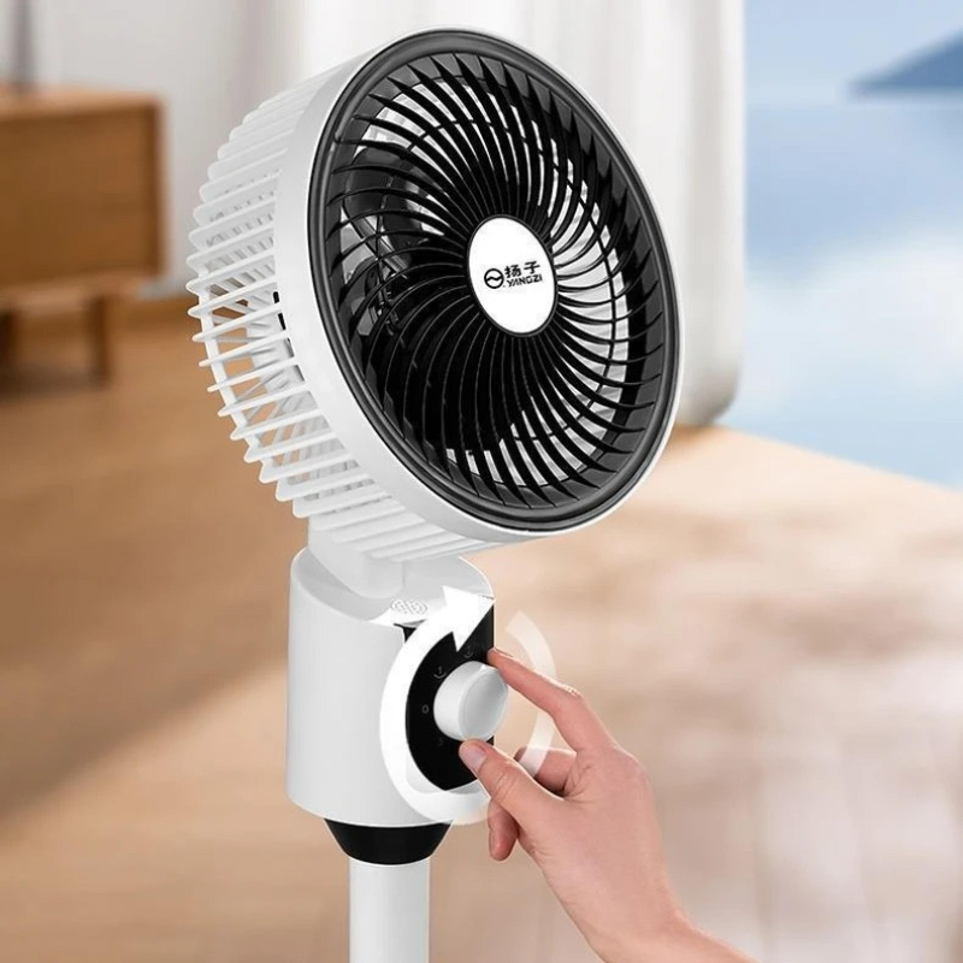 quiet energy saving oscillating floor fan with remote control adjustable height