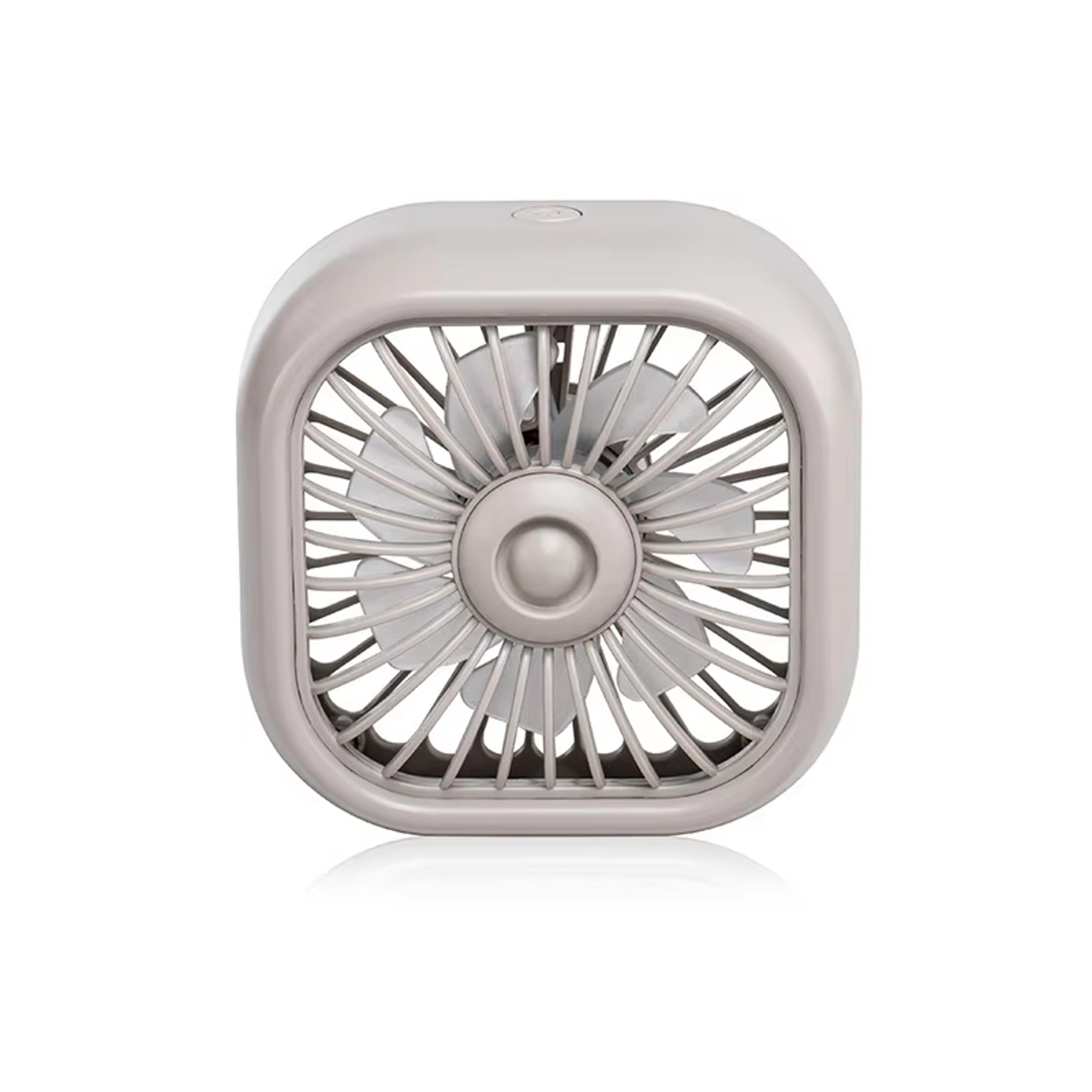 mini usb car fan with led light 3 speed adjustable cooling vent mount