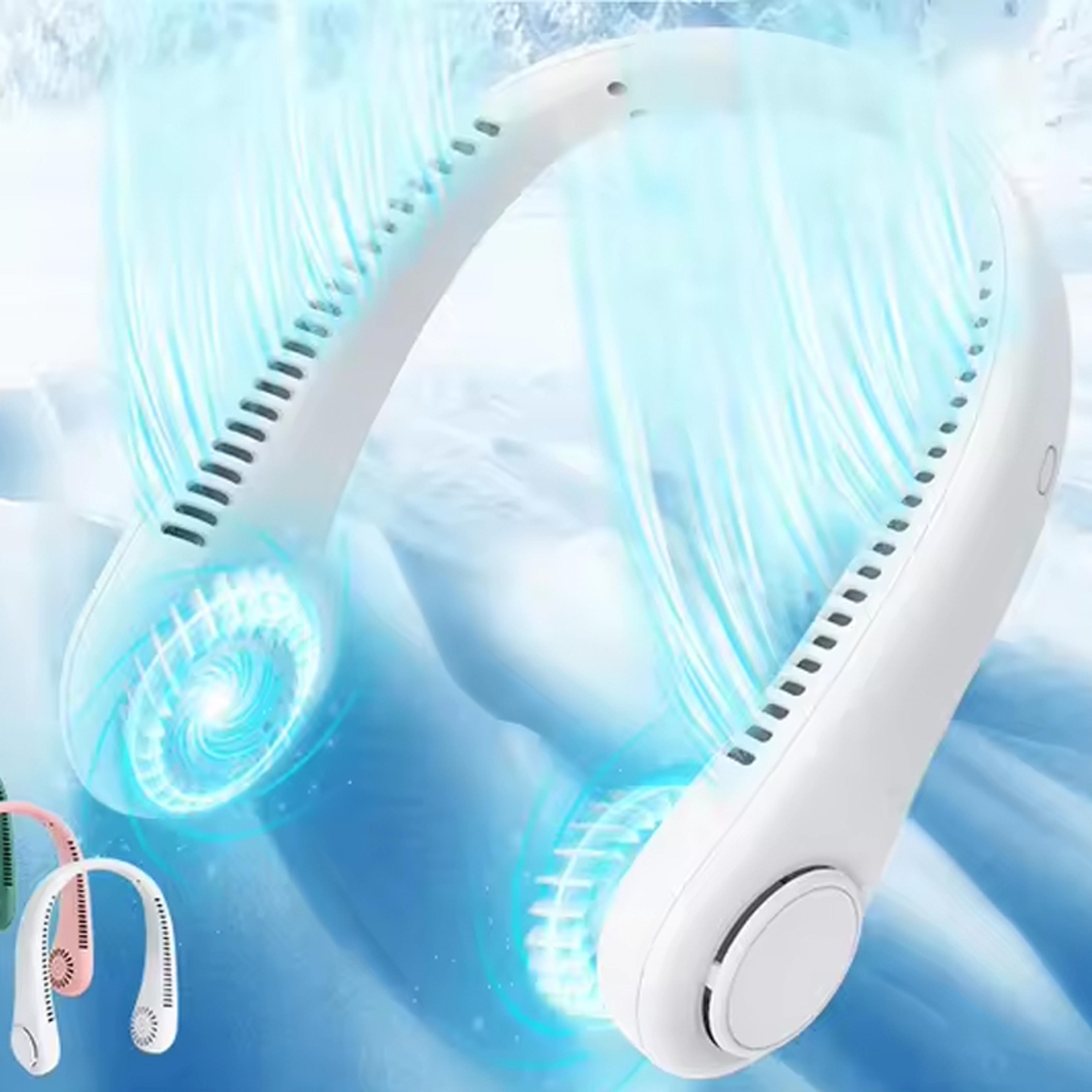 wearable bladeless neck fan rechargeable portable cooling fan with 2400mah battery