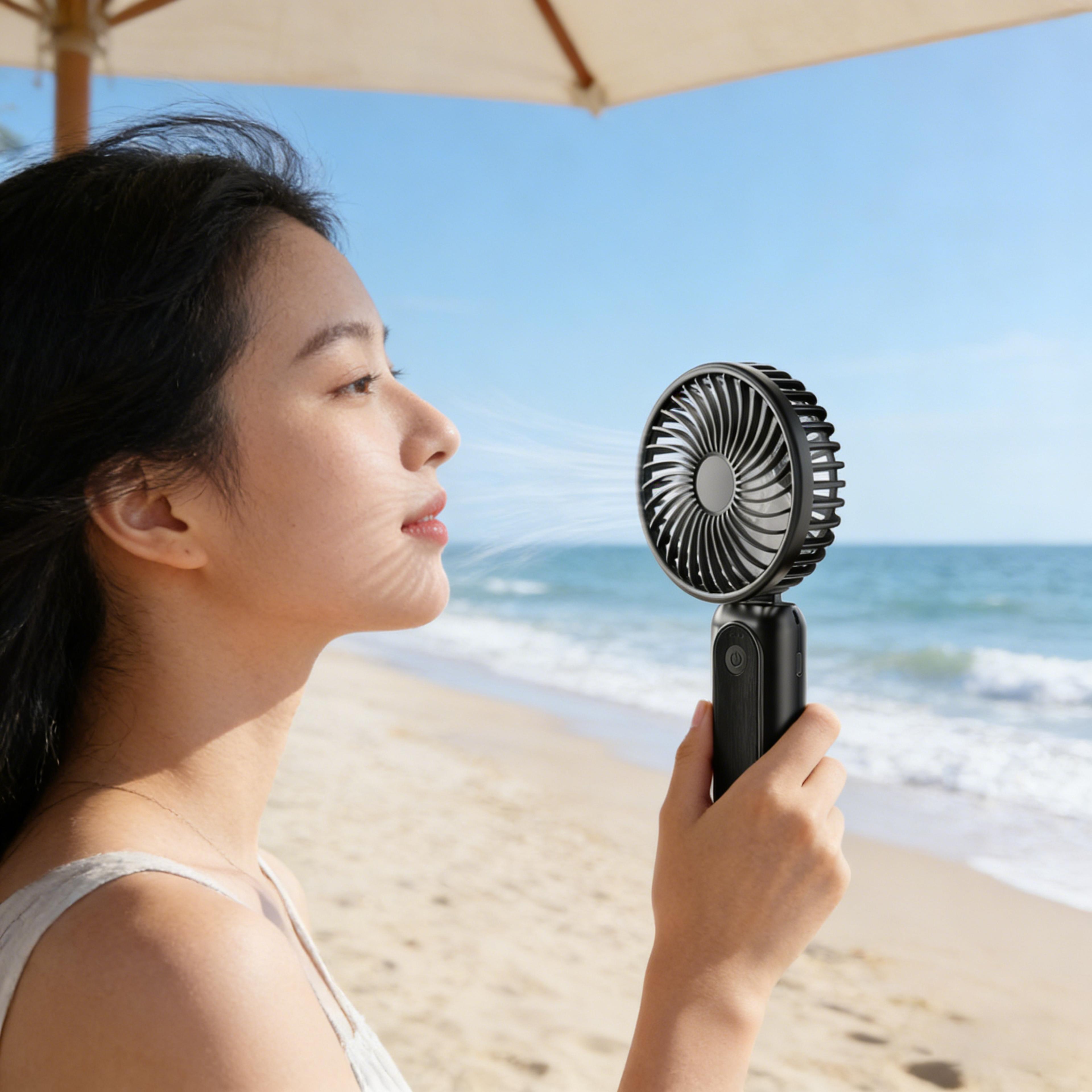 high speed portable handheld fan rechargeable mini folding cooling fan