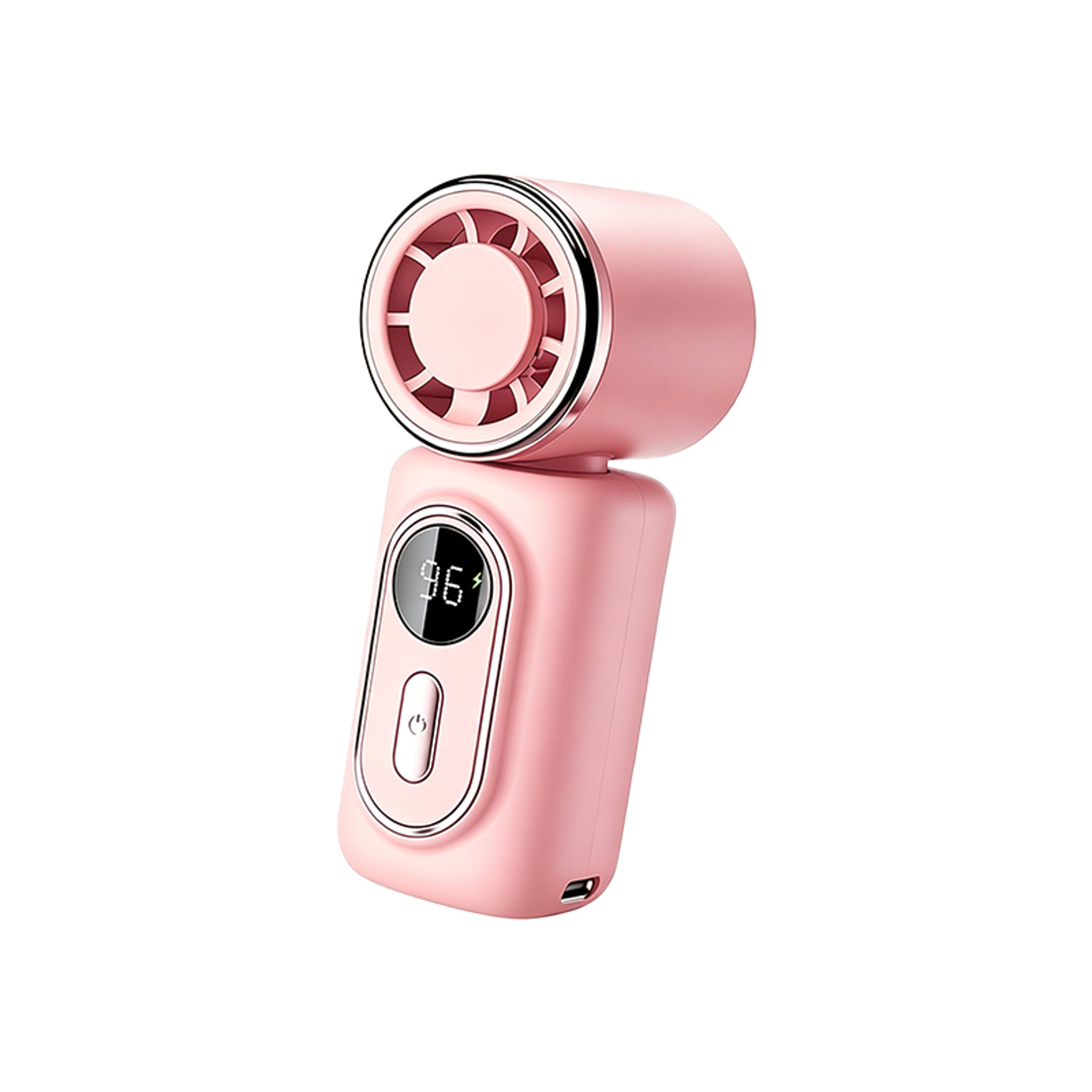 portable mini fan handheld rechargeable personal cooling fan with 5 speeds and led display