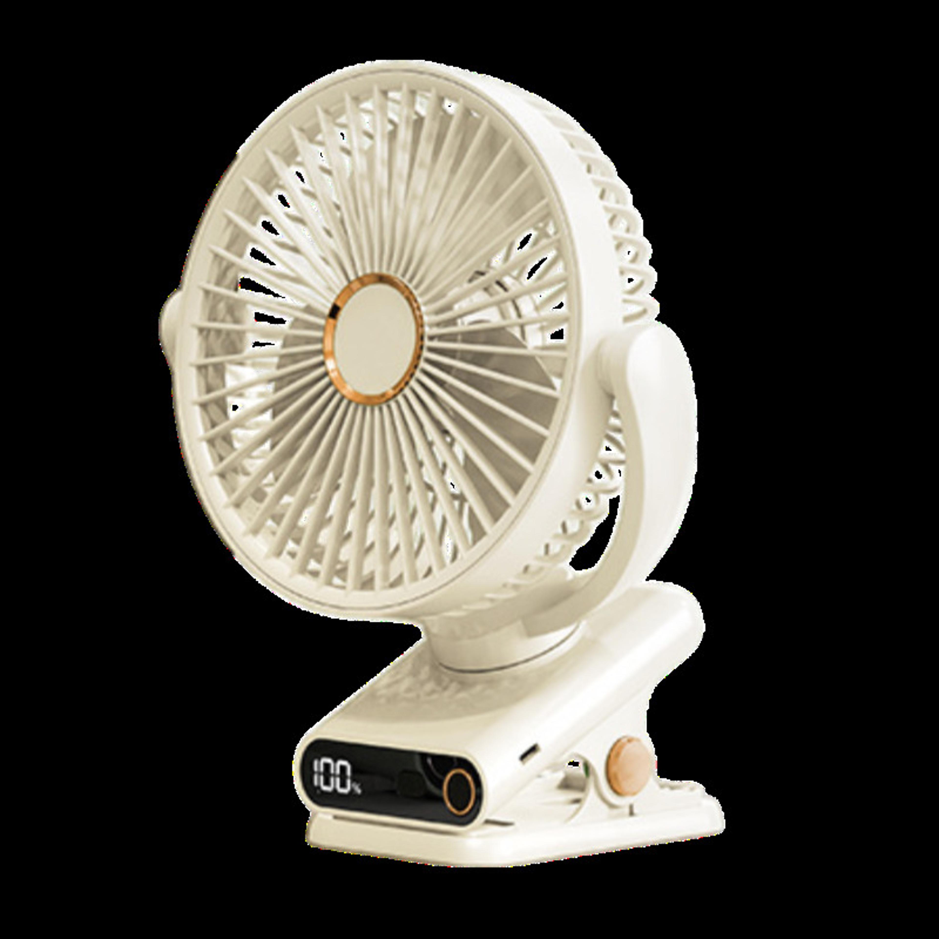 digital display swing clip fan with night light portable cooling fan