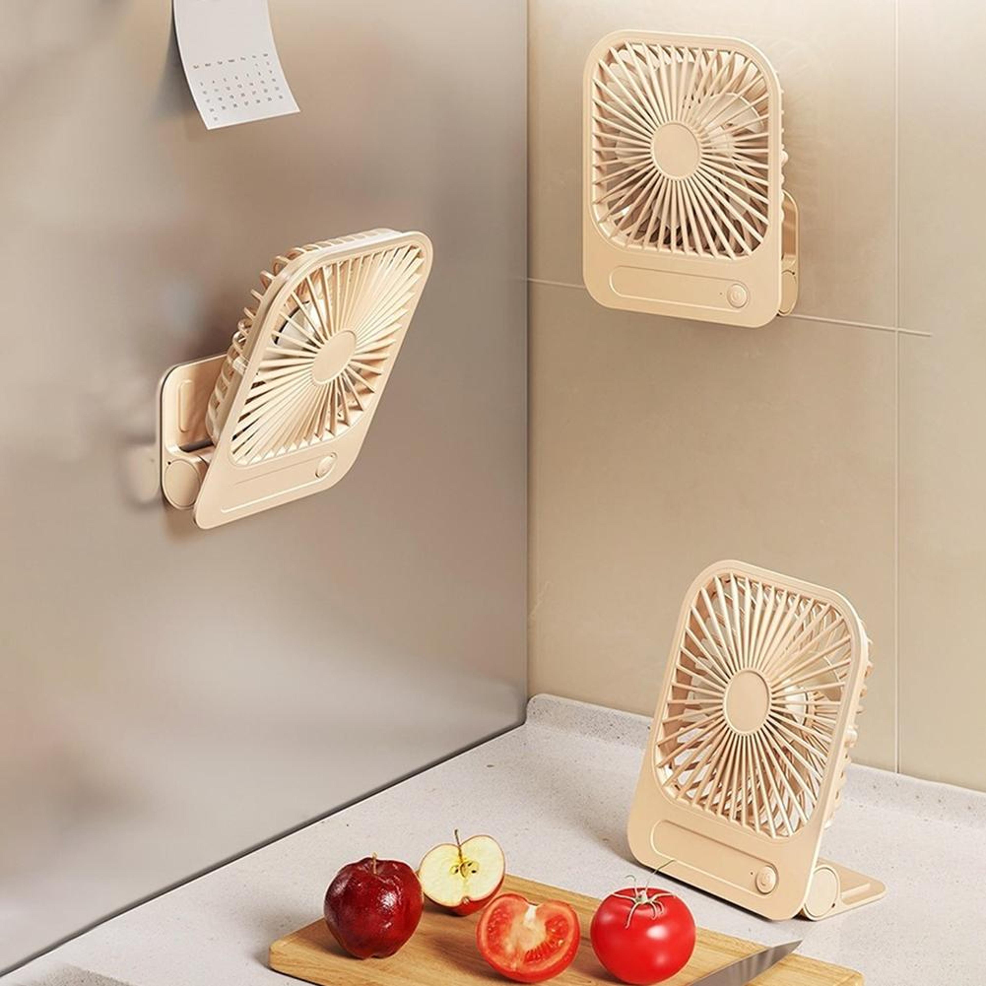 magnetic wall mounted rechargeable mini fan with 5000mah battery